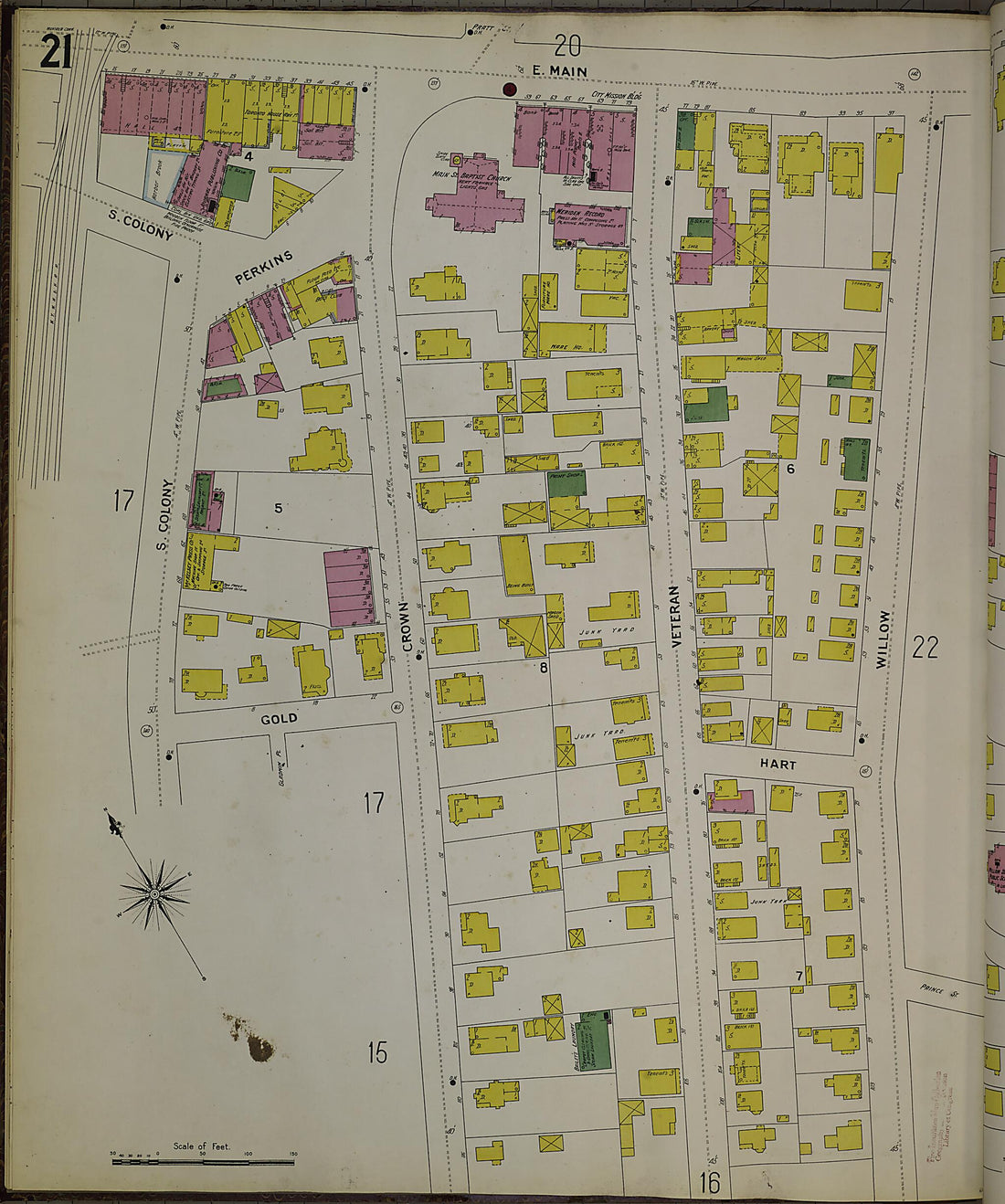 This old map of Meriden, New Haven County, Connecticut was created by Sanborn Map Company in 1901