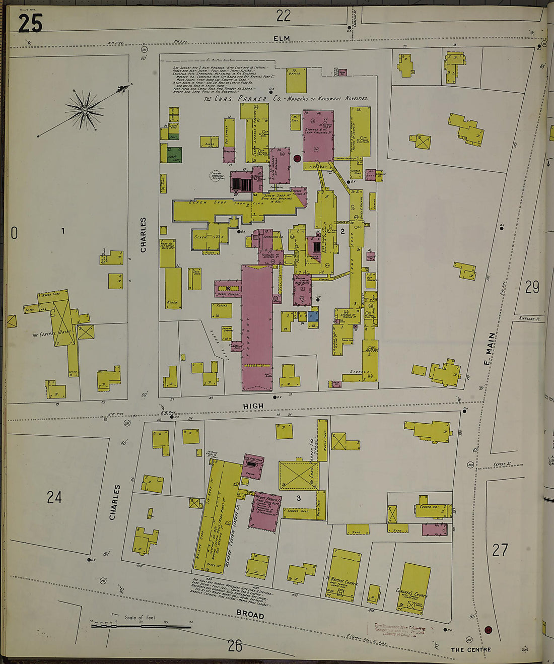 This old map of Meriden, New Haven County, Connecticut was created by Sanborn Map Company in 1901
