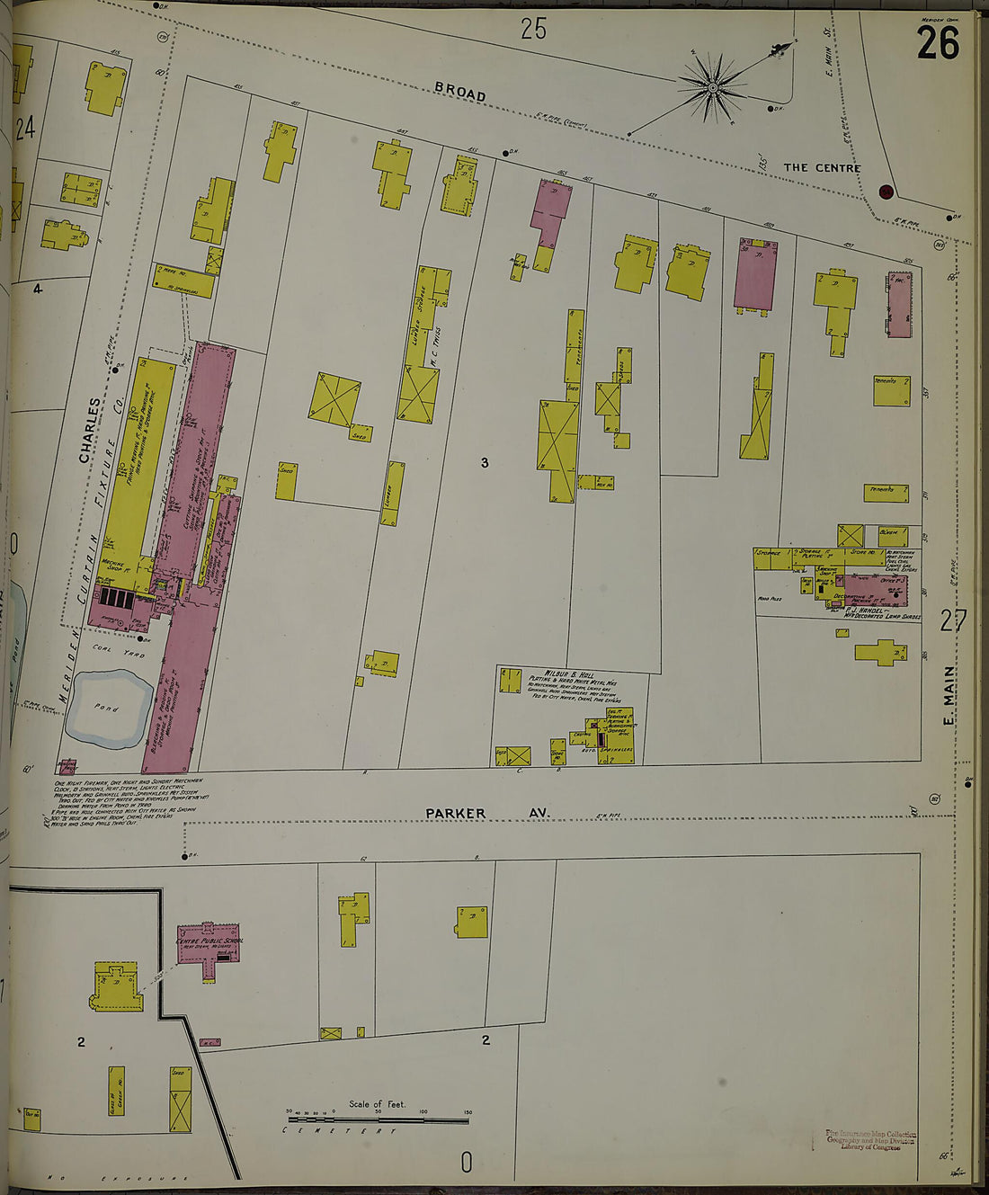 This old map of Meriden, New Haven County, Connecticut was created by Sanborn Map Company in 1901