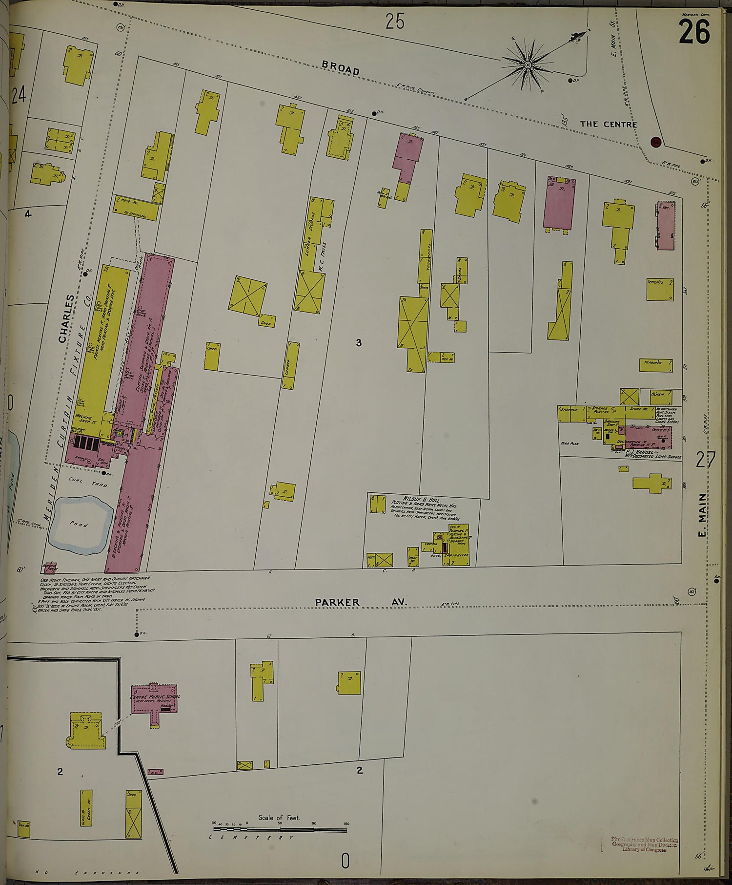 This old map of Meriden, New Haven County, Connecticut was created by Sanborn Map Company in 1901