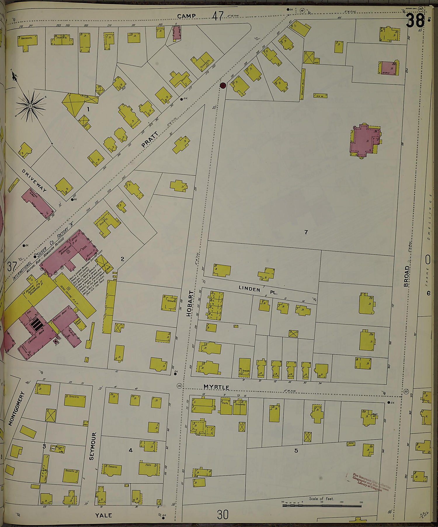 This old map of Meriden, New Haven County, Connecticut was created by Sanborn Map Company in 1901