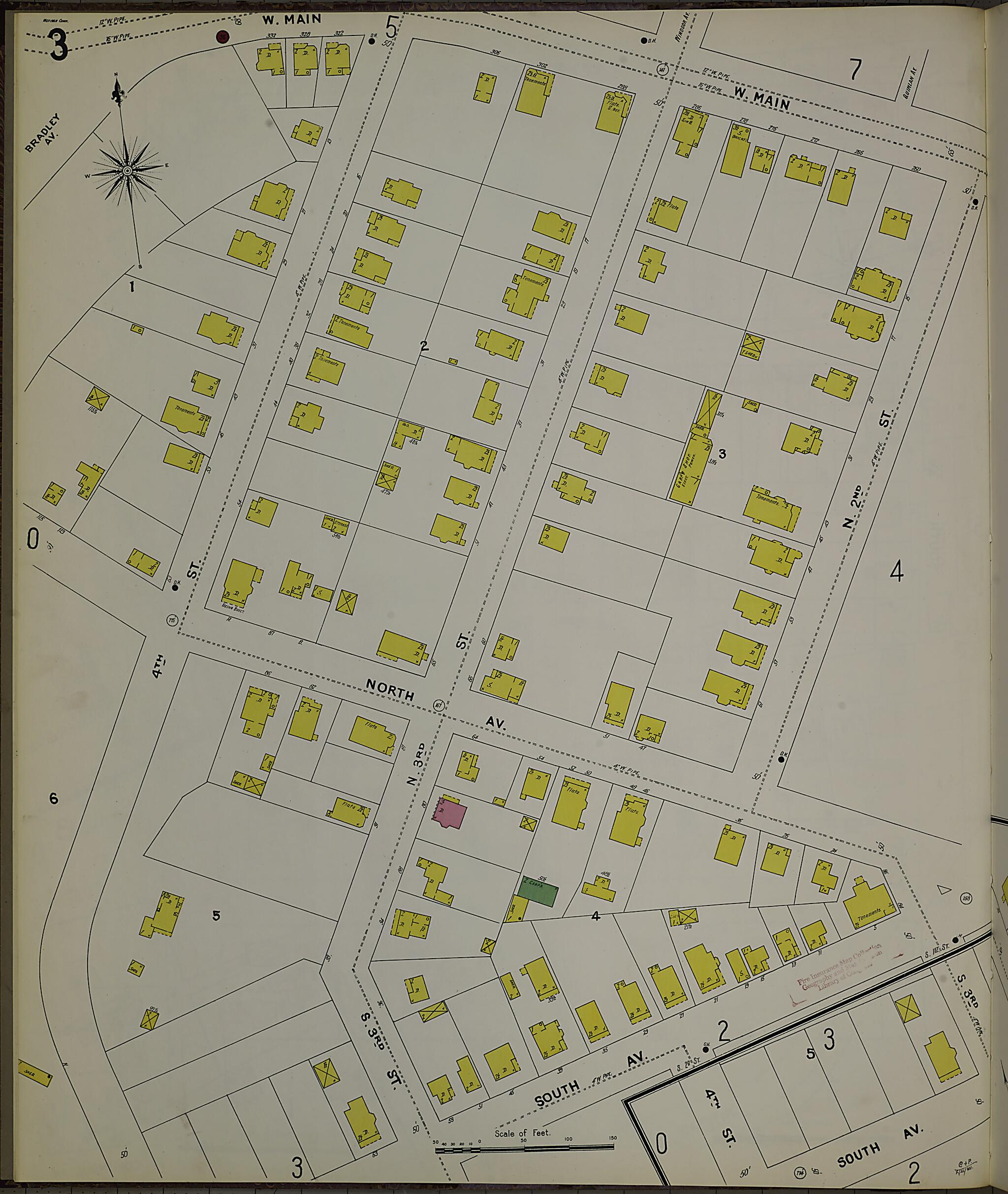 This old map of Meriden, New Haven County, Connecticut was created by Sanborn Map Company in 1901