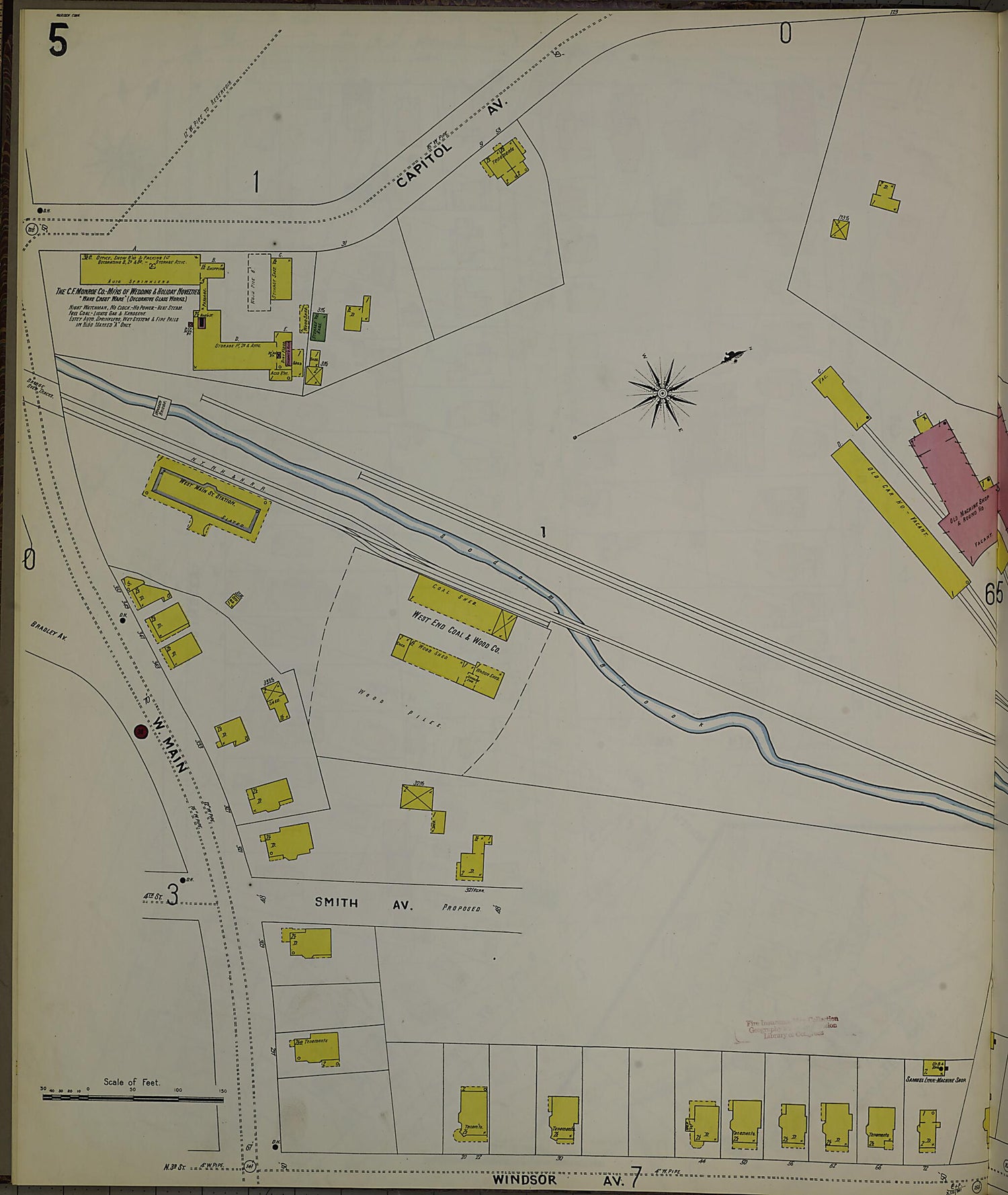 This old map of Meriden, New Haven County, Connecticut was created by Sanborn Map Company in 1901
