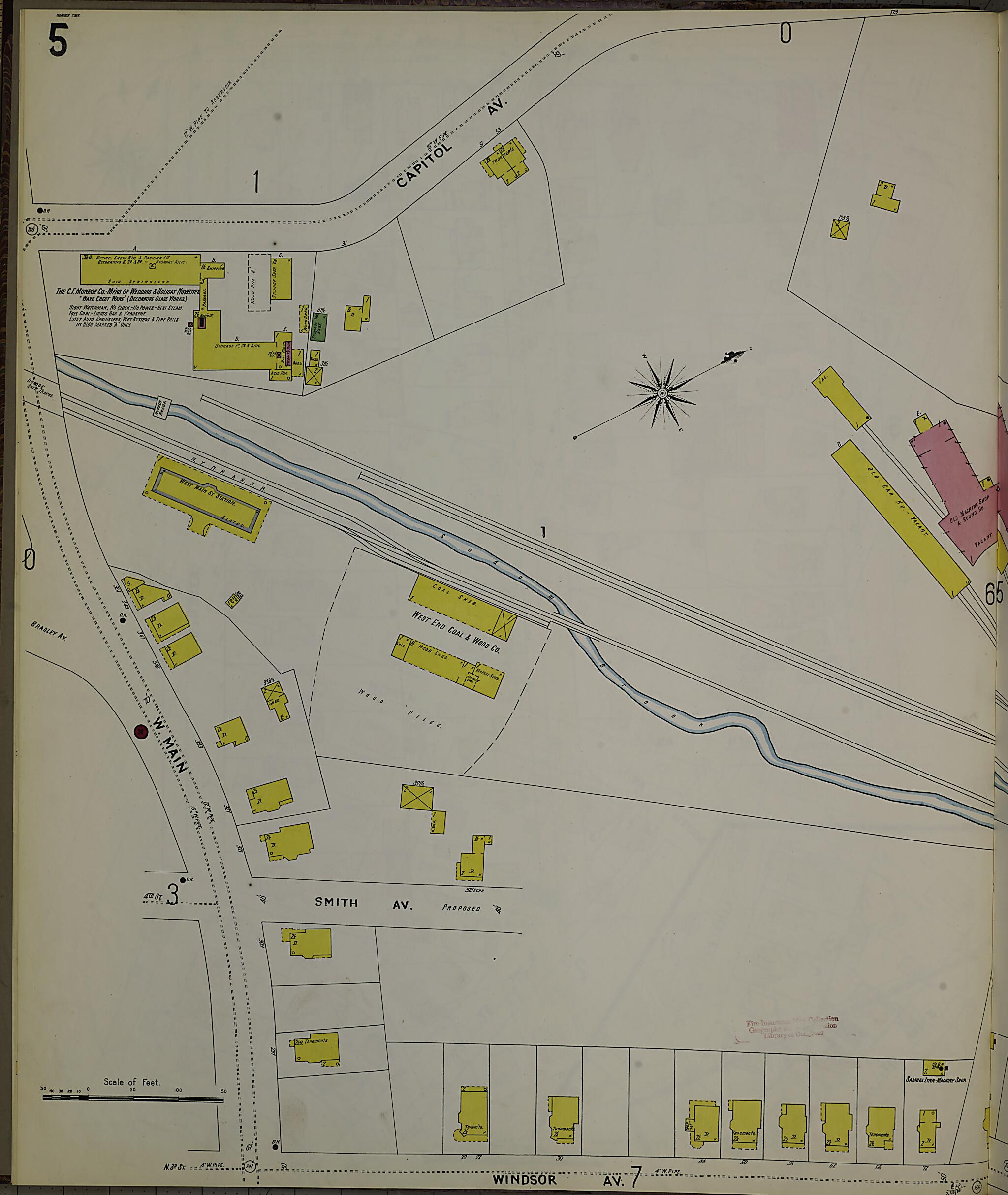 This old map of Meriden, New Haven County, Connecticut was created by Sanborn Map Company in 1901