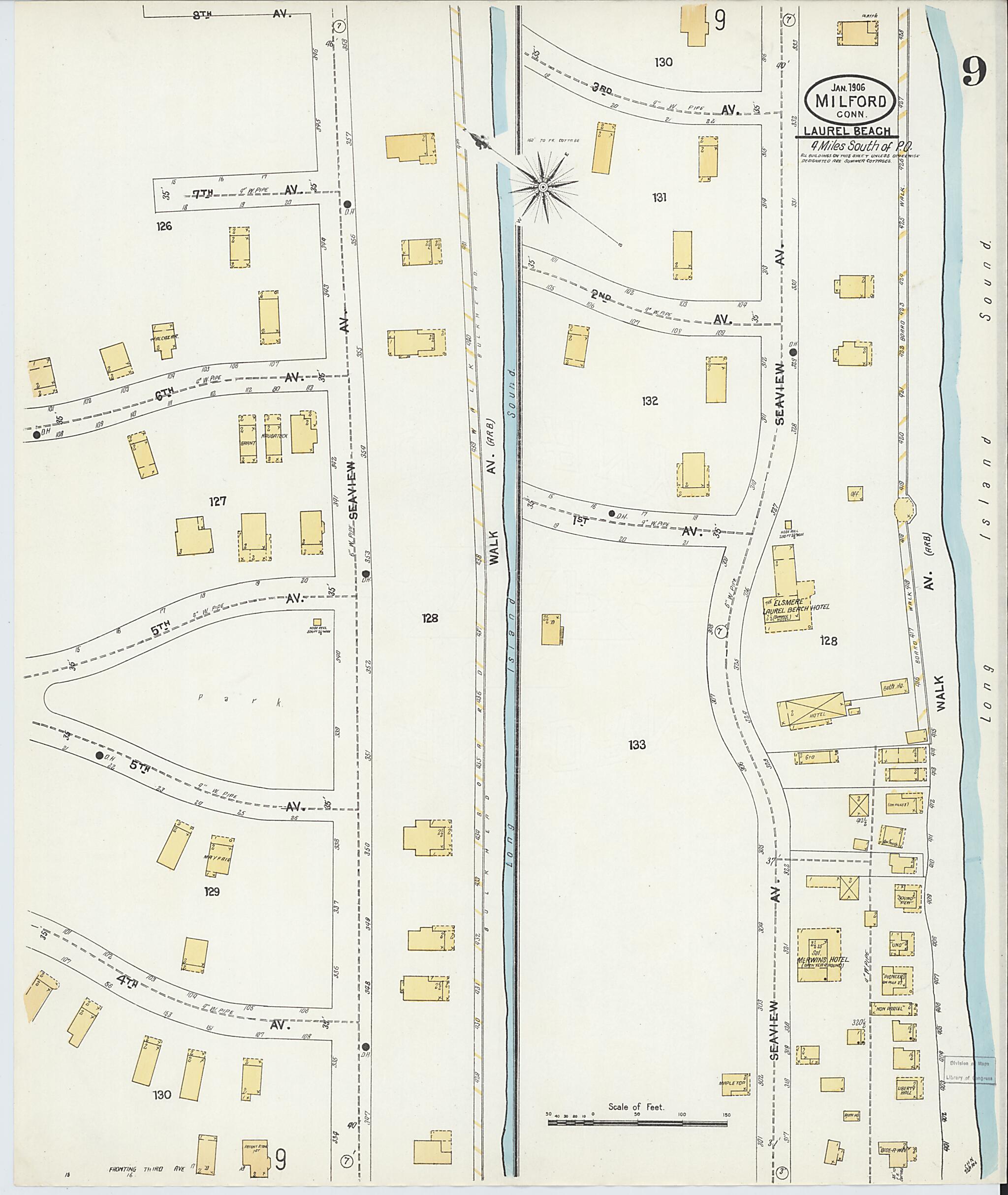This old map of Milford, New Haven County, Connecticut was created by Sanborn Map Company in 1906