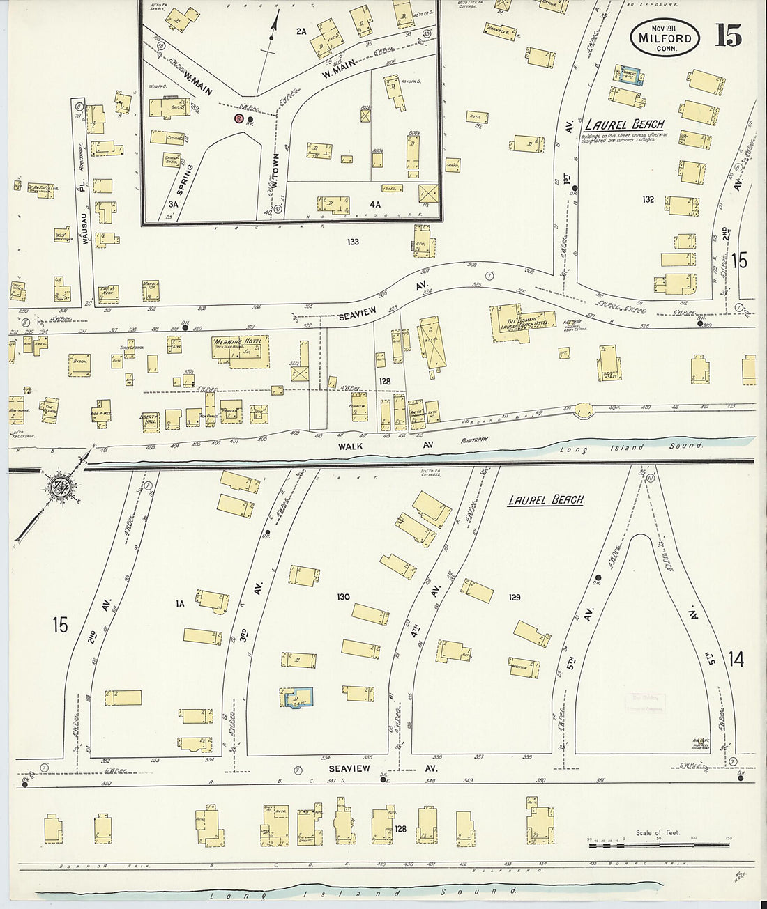 This old map of Milford, New Haven County, Connecticut was created by Sanborn Map Company in 1911