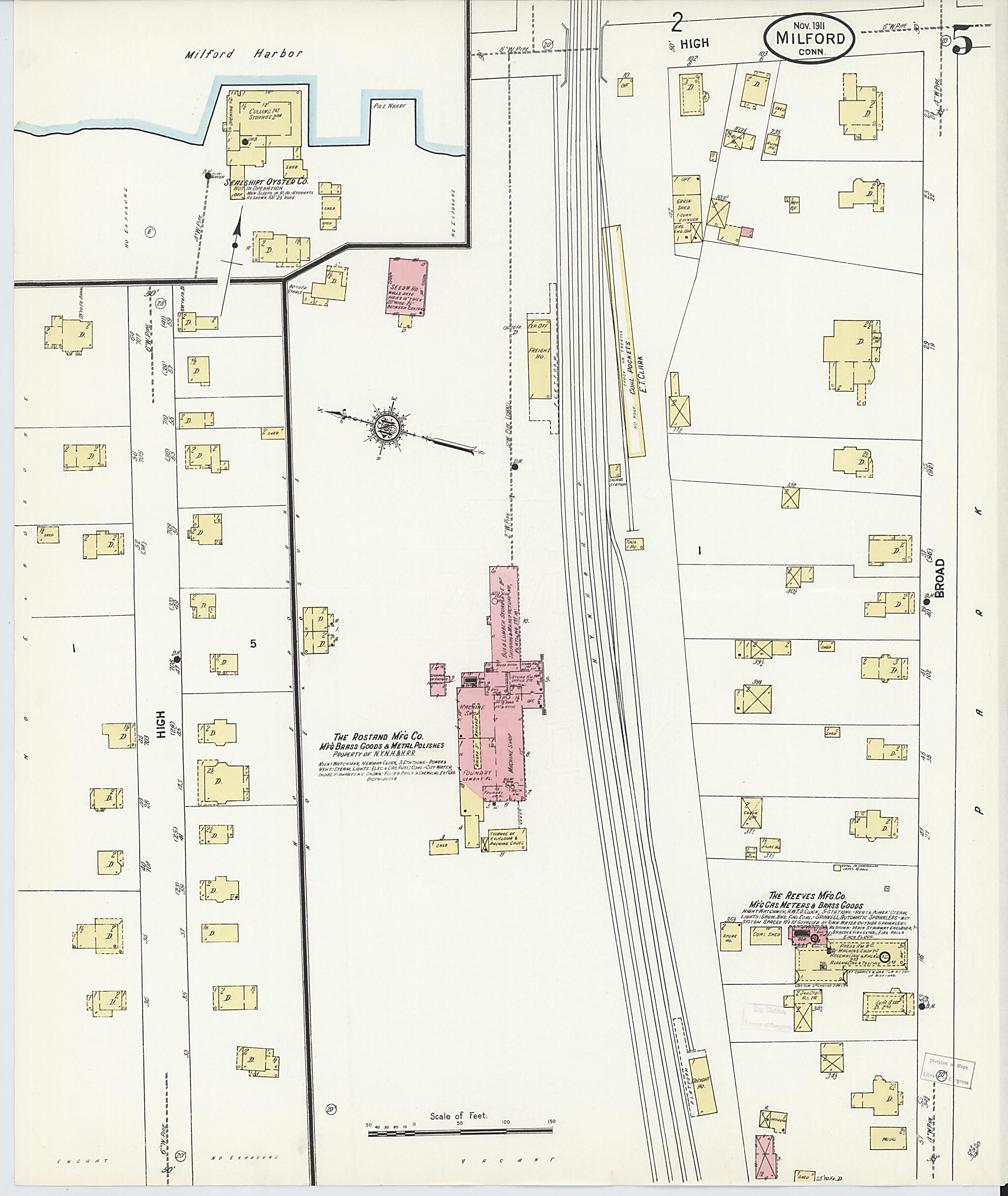 This old map of Milford, New Haven County, Connecticut was created by Sanborn Map Company in 1911