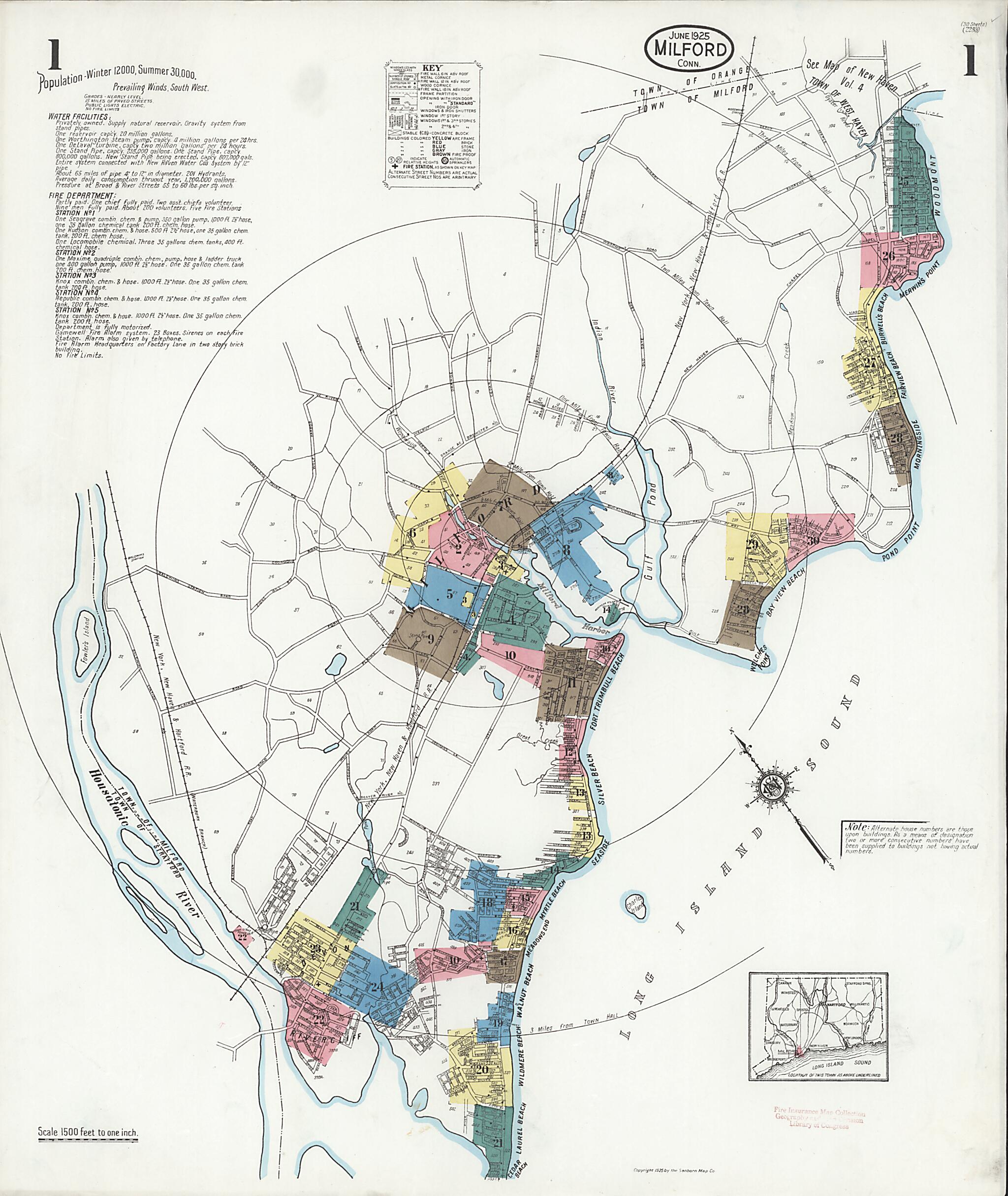 This old map of Woodmont, New Haven County, Connecticut was created by Sanborn Map Company in 1925