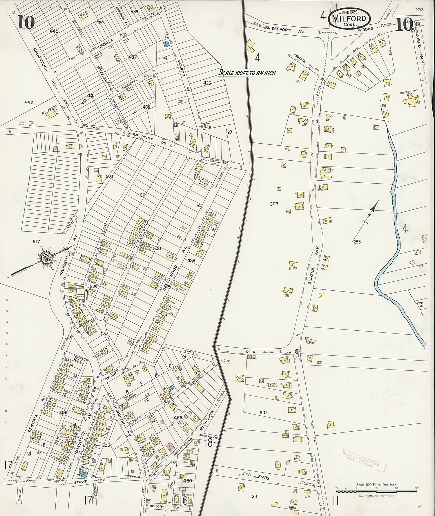 This old map of Woodmont, New Haven County, Connecticut was created by Sanborn Map Company in 1925