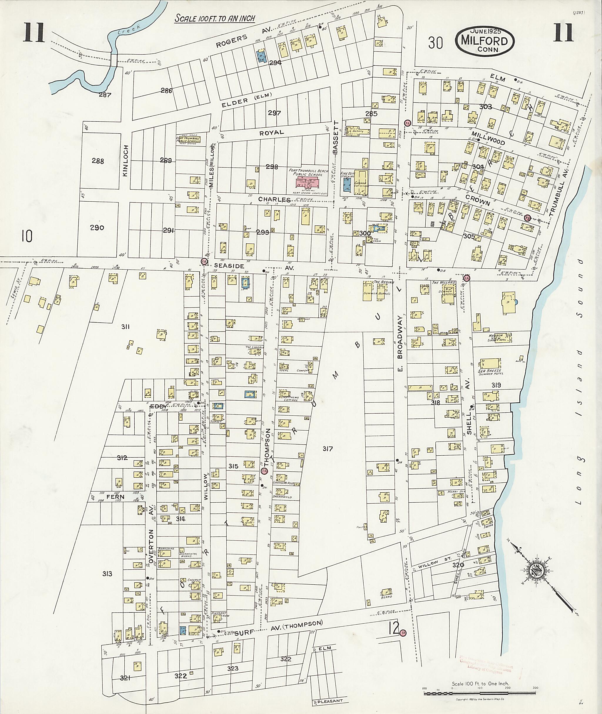 This old map of Woodmont, New Haven County, Connecticut was created by Sanborn Map Company in 1925