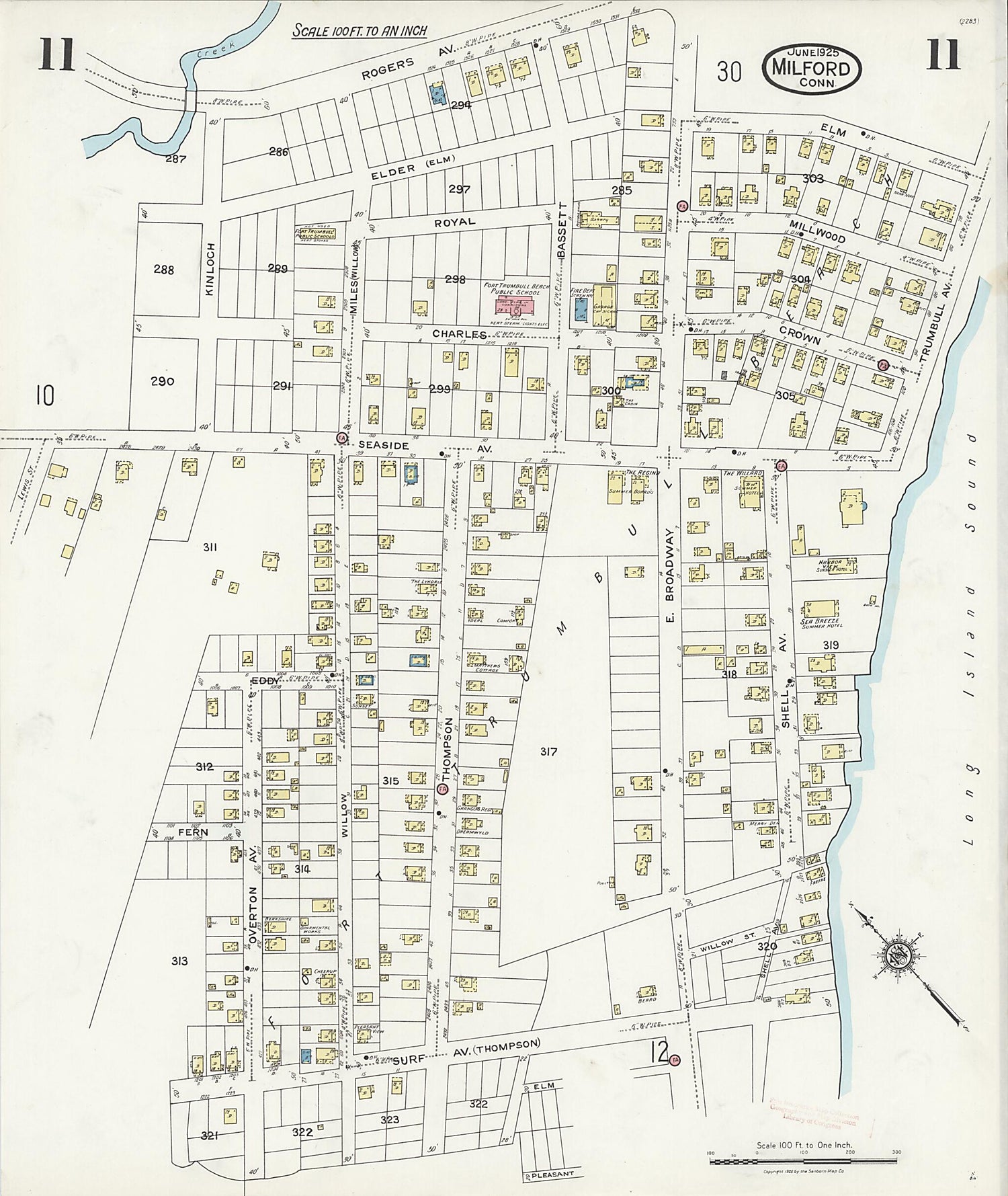 This old map of Woodmont, New Haven County, Connecticut was created by Sanborn Map Company in 1925