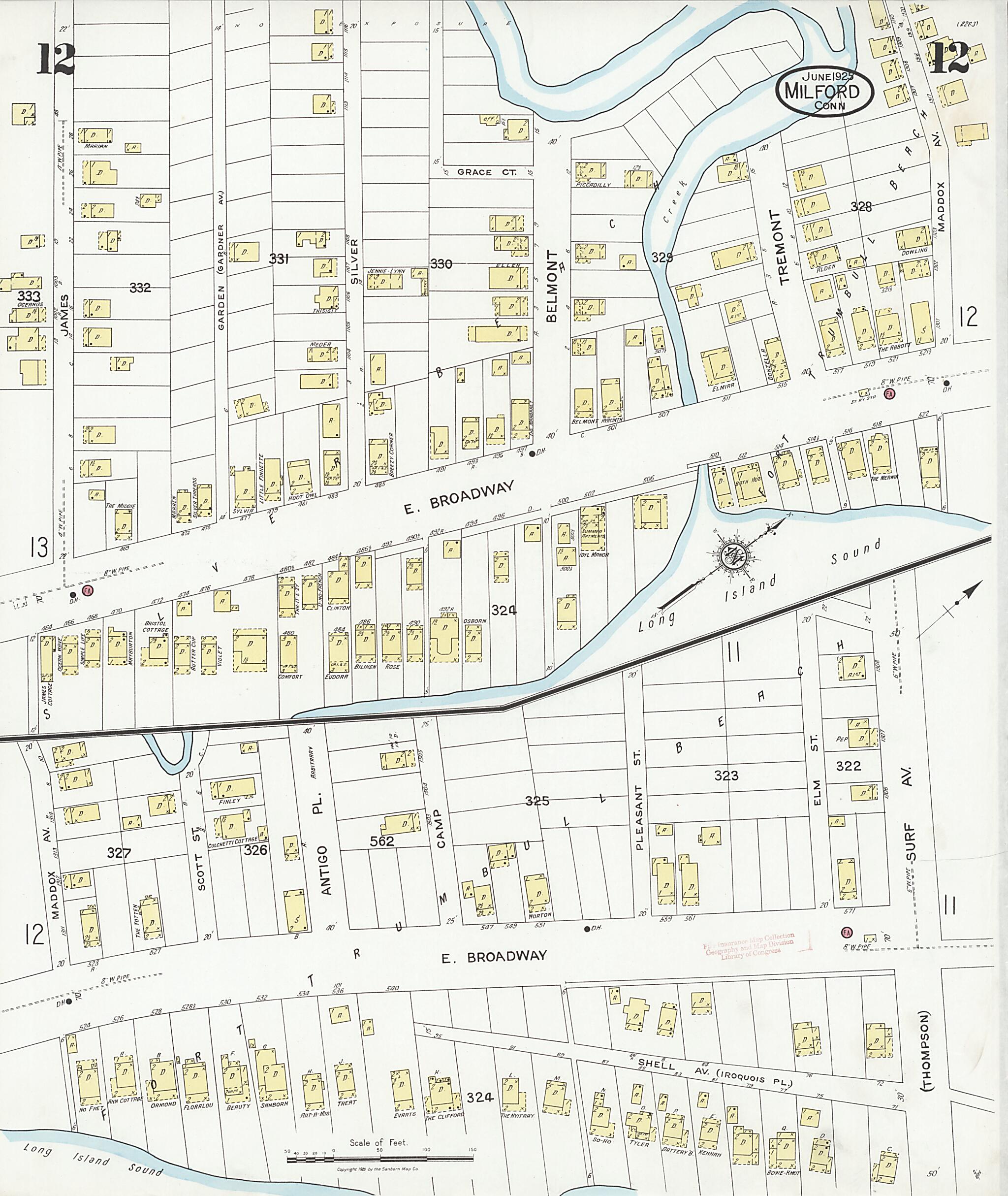 This old map of Woodmont, New Haven County, Connecticut was created by Sanborn Map Company in 1925