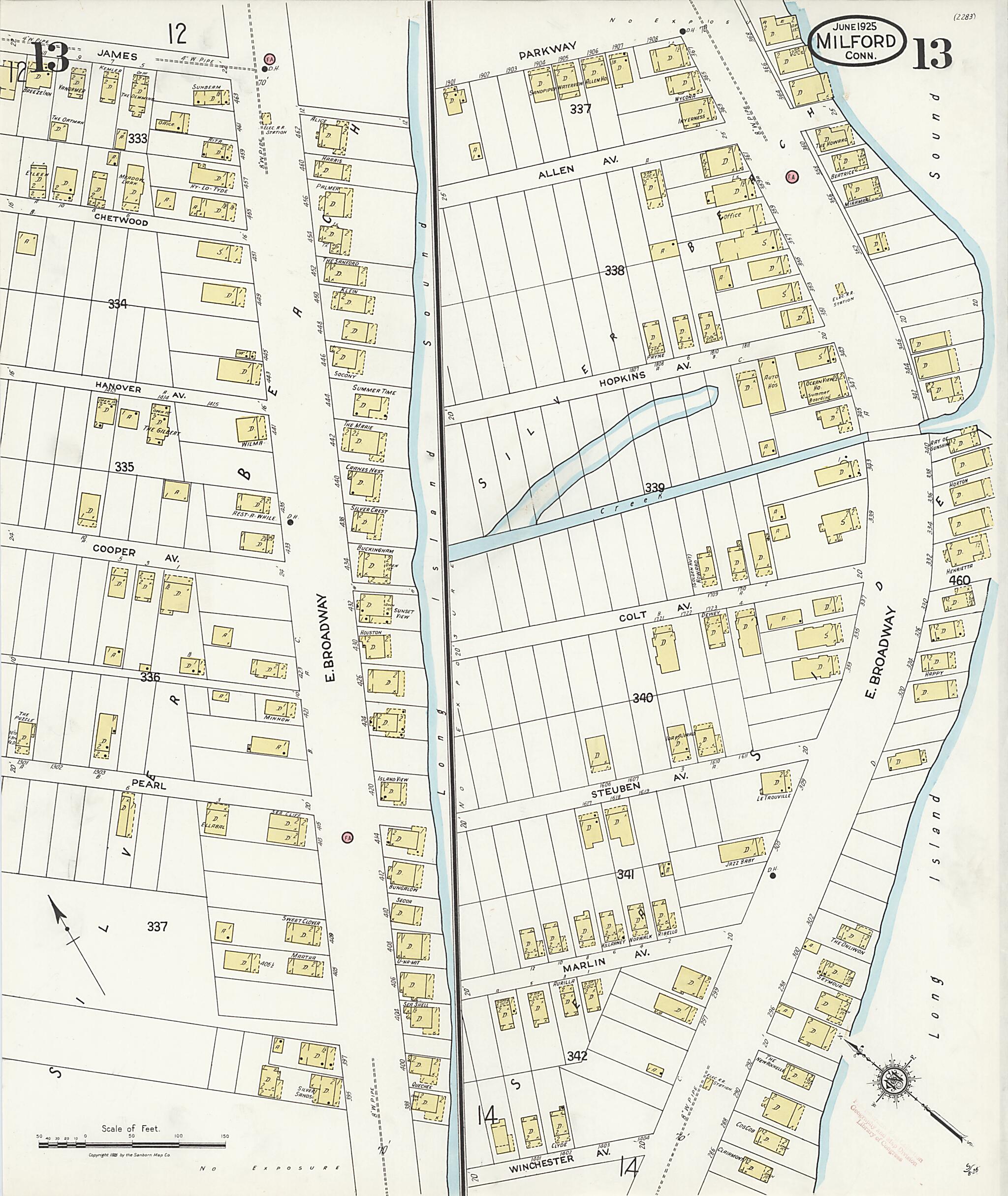 This old map of Woodmont, New Haven County, Connecticut was created by Sanborn Map Company in 1925