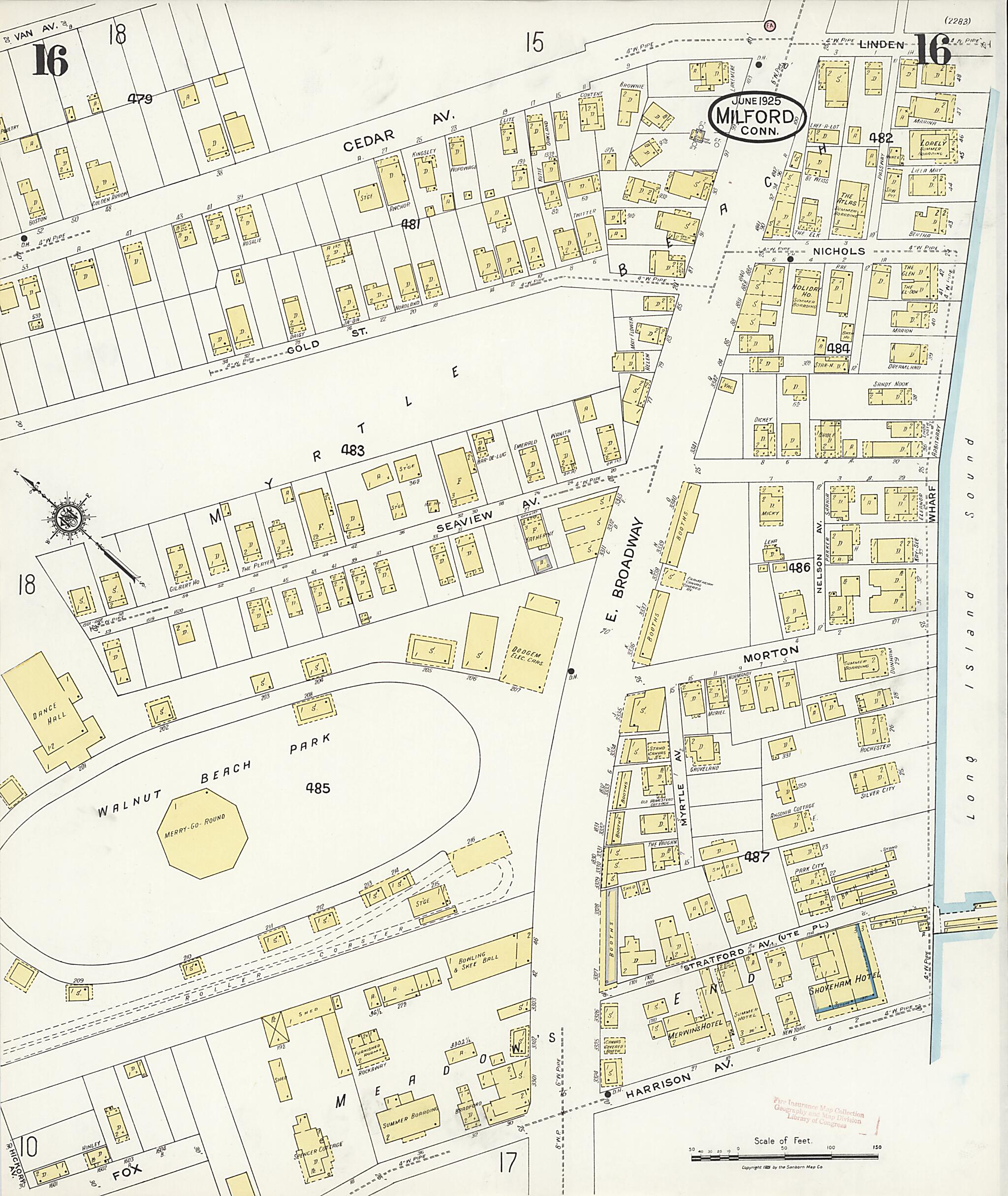 This old map of Woodmont, New Haven County, Connecticut was created by Sanborn Map Company in 1925