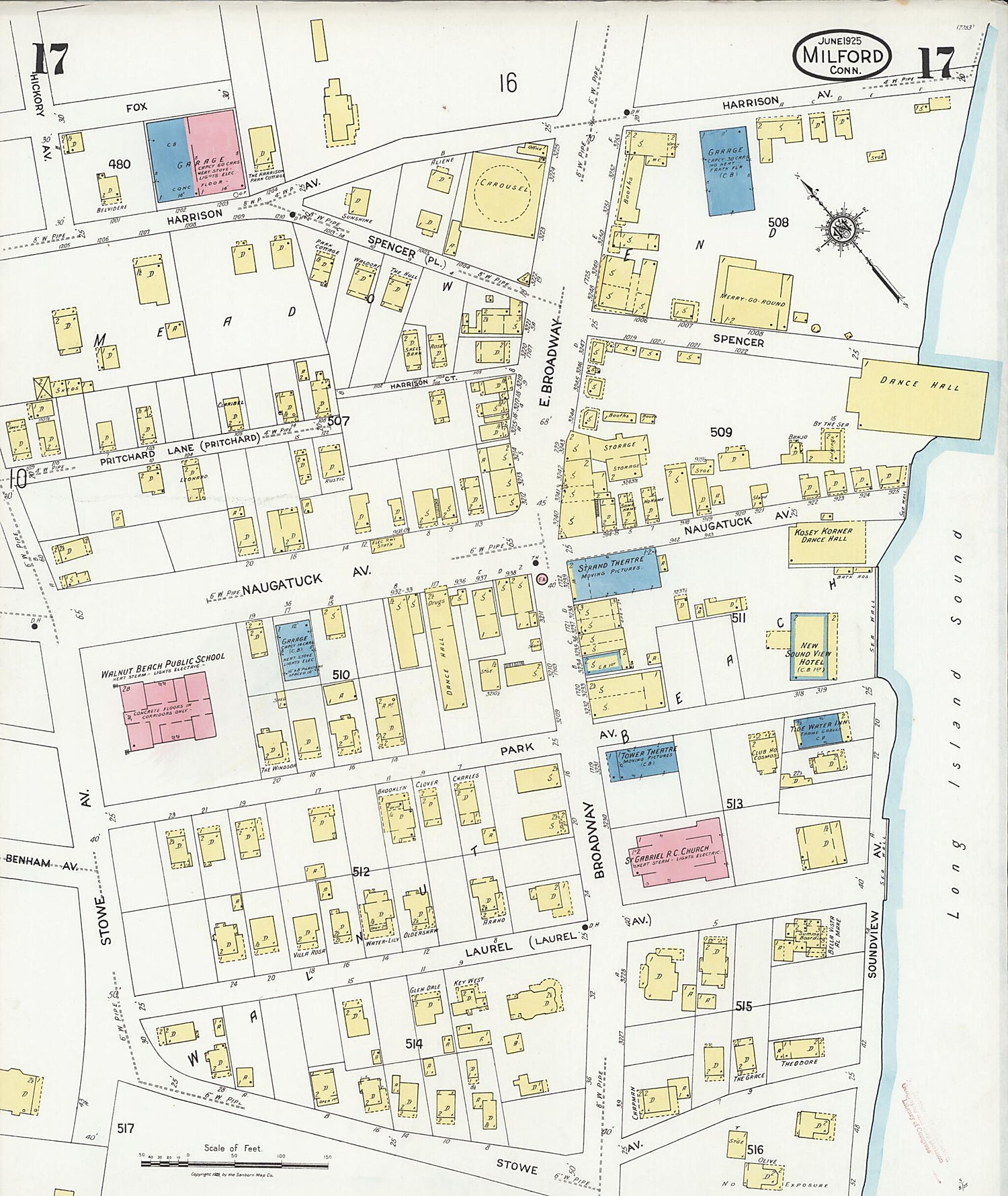 This old map of Woodmont, New Haven County, Connecticut was created by Sanborn Map Company in 1925