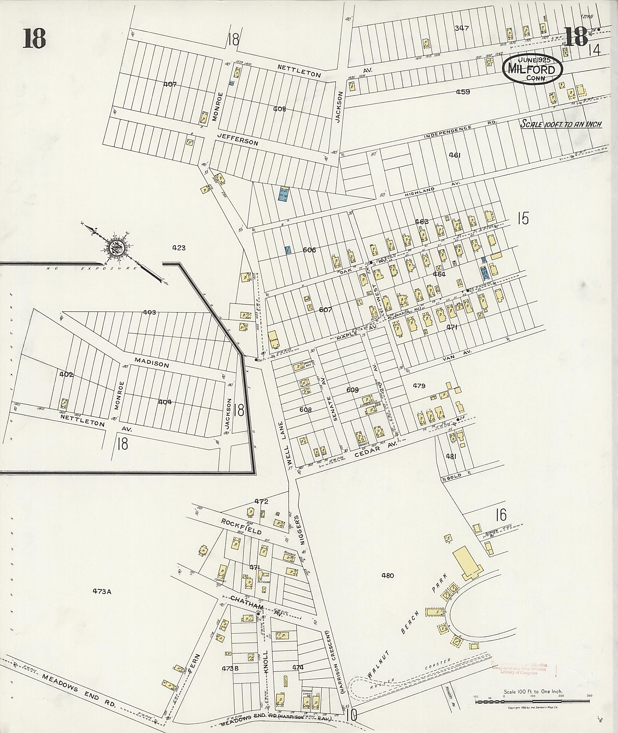 This old map of Woodmont, New Haven County, Connecticut was created by Sanborn Map Company in 1925