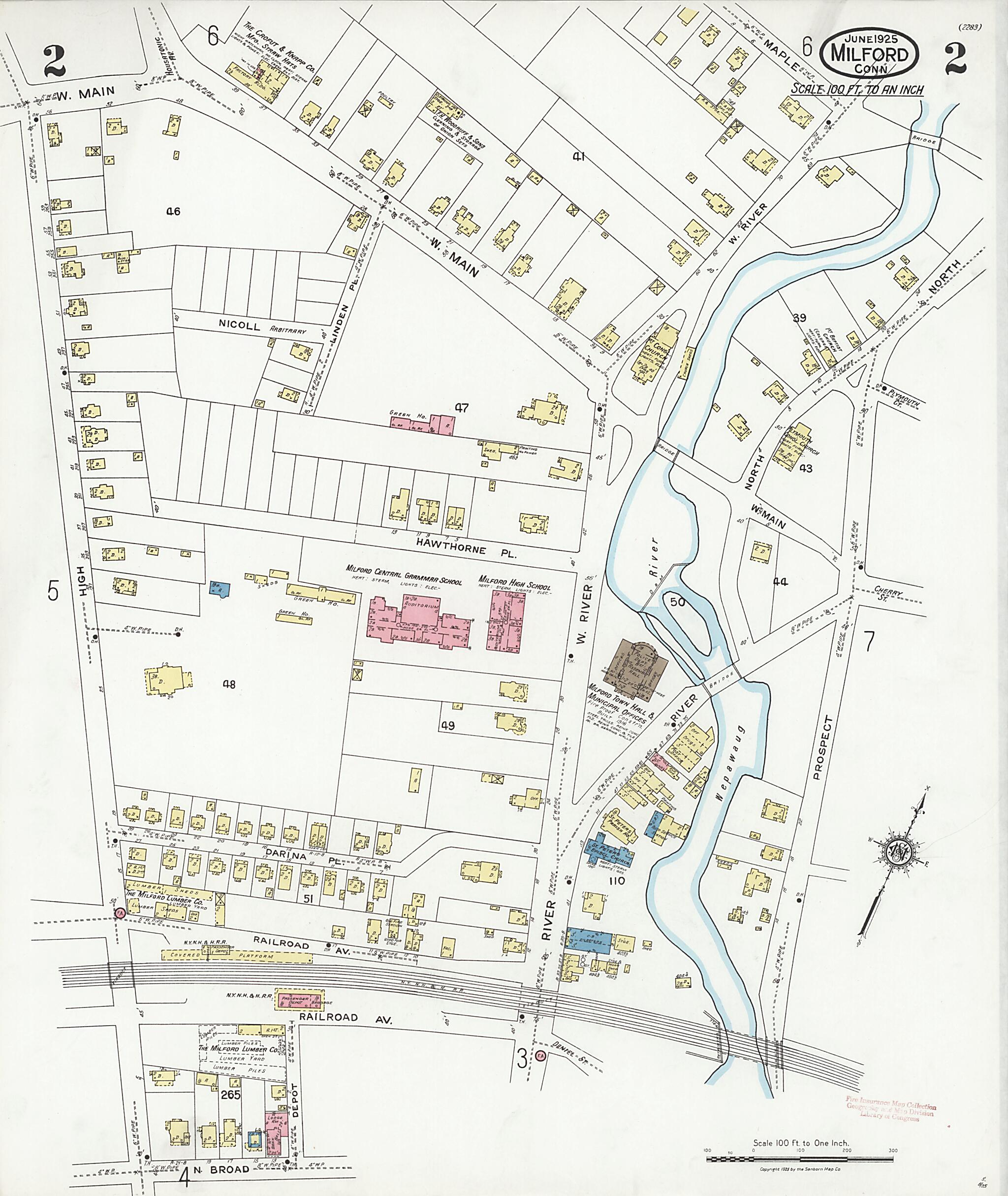 This old map of Woodmont, New Haven County, Connecticut was created by Sanborn Map Company in 1925