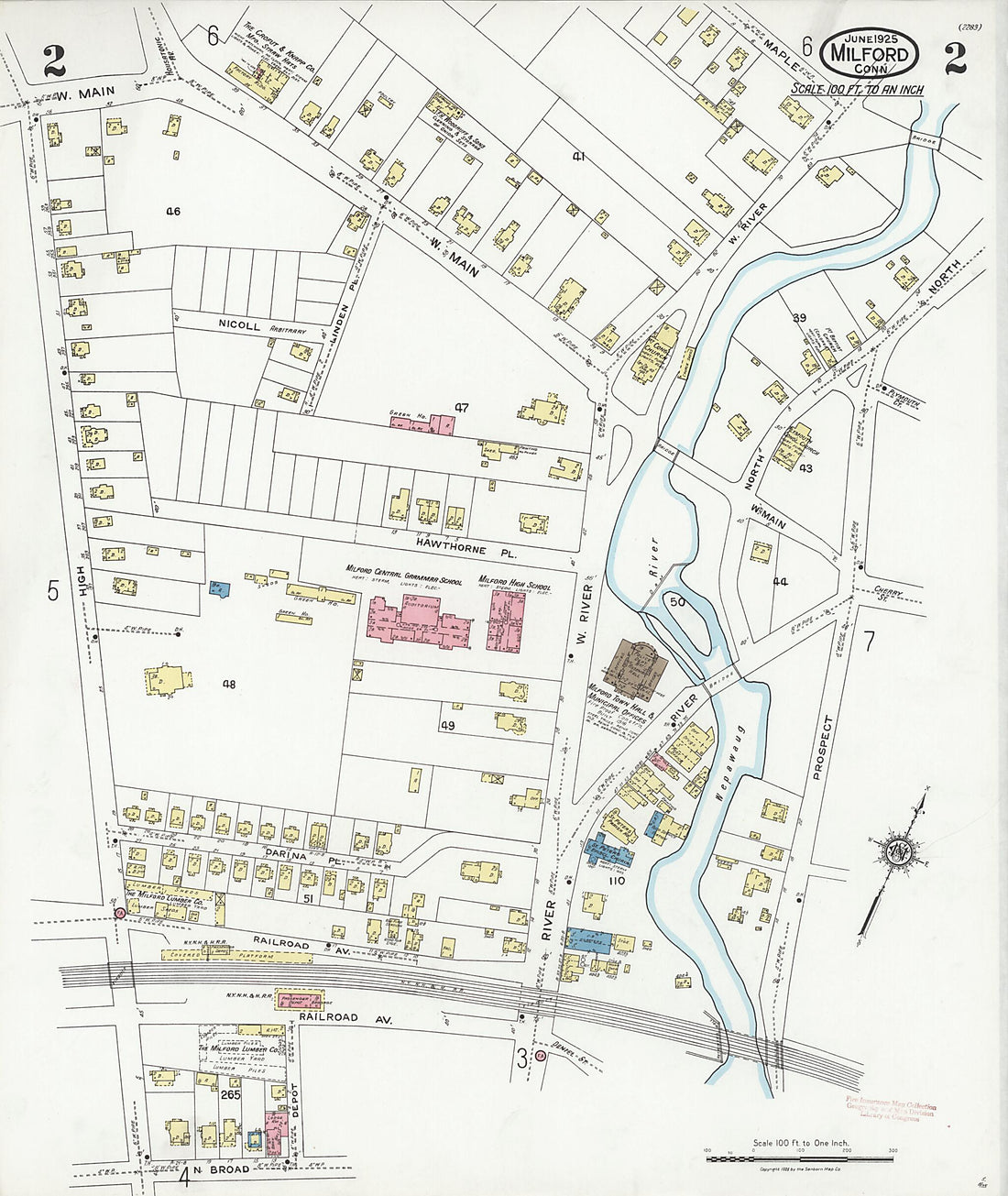 This old map of Woodmont, New Haven County, Connecticut was created by Sanborn Map Company in 1925