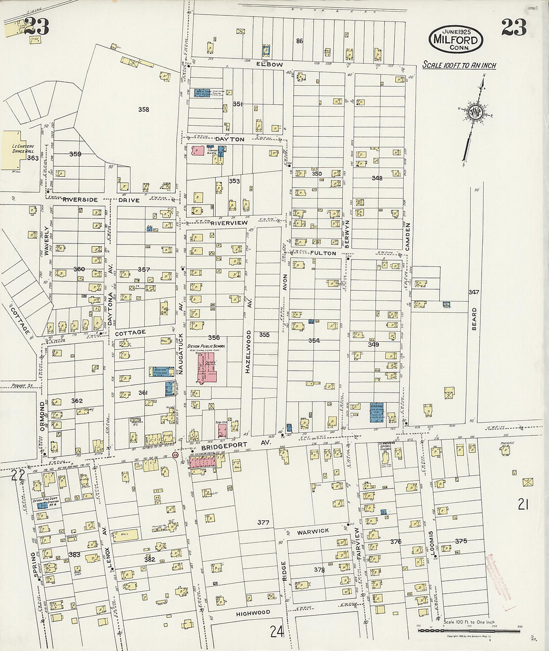 This old map of Woodmont, New Haven County, Connecticut was created by Sanborn Map Company in 1925