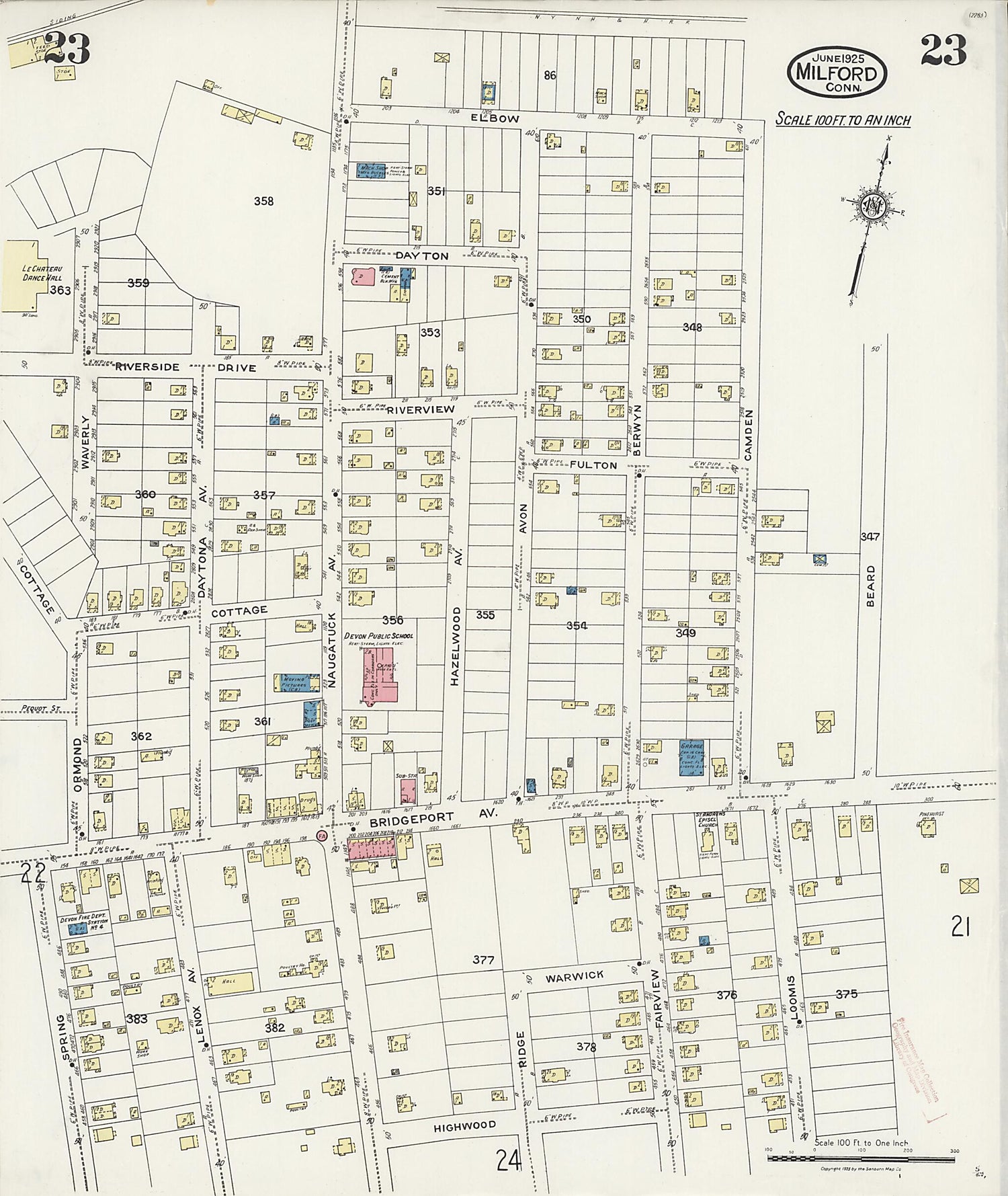 This old map of Woodmont, New Haven County, Connecticut was created by Sanborn Map Company in 1925