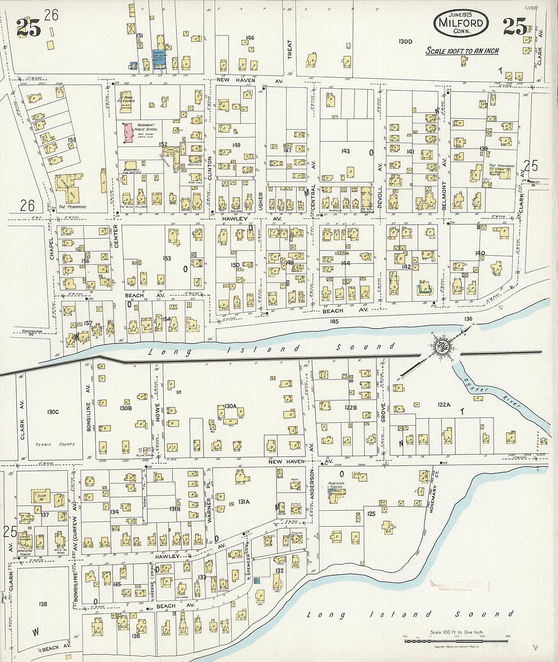 This old map of Woodmont, New Haven County, Connecticut was created by Sanborn Map Company in 1925