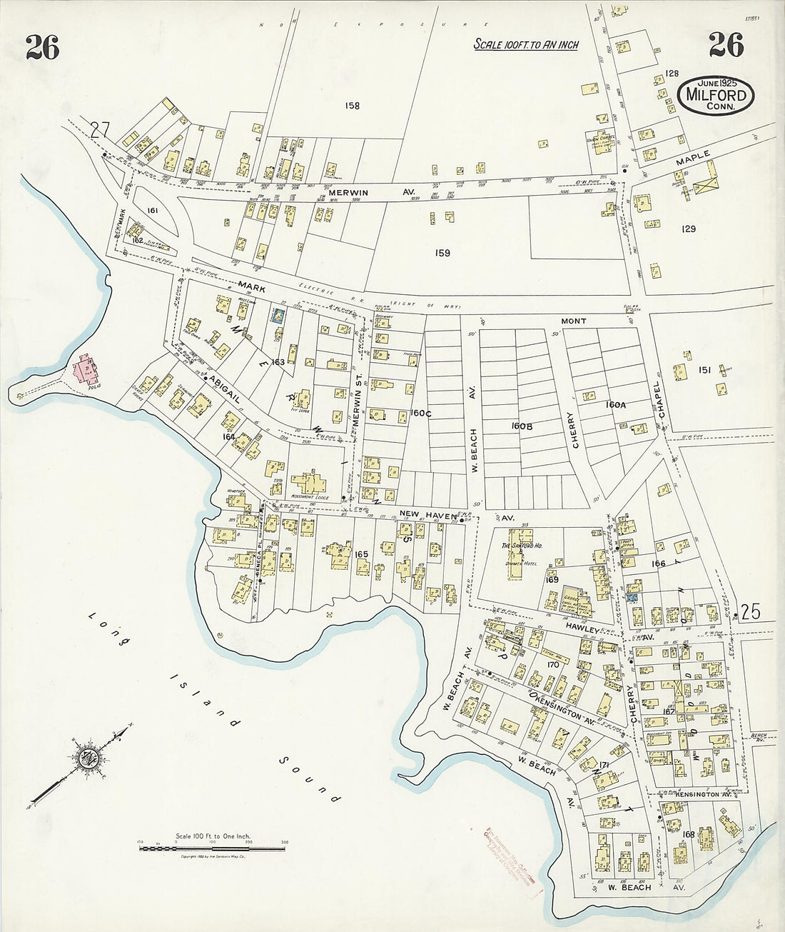 This old map of Woodmont, New Haven County, Connecticut was created by Sanborn Map Company in 1925