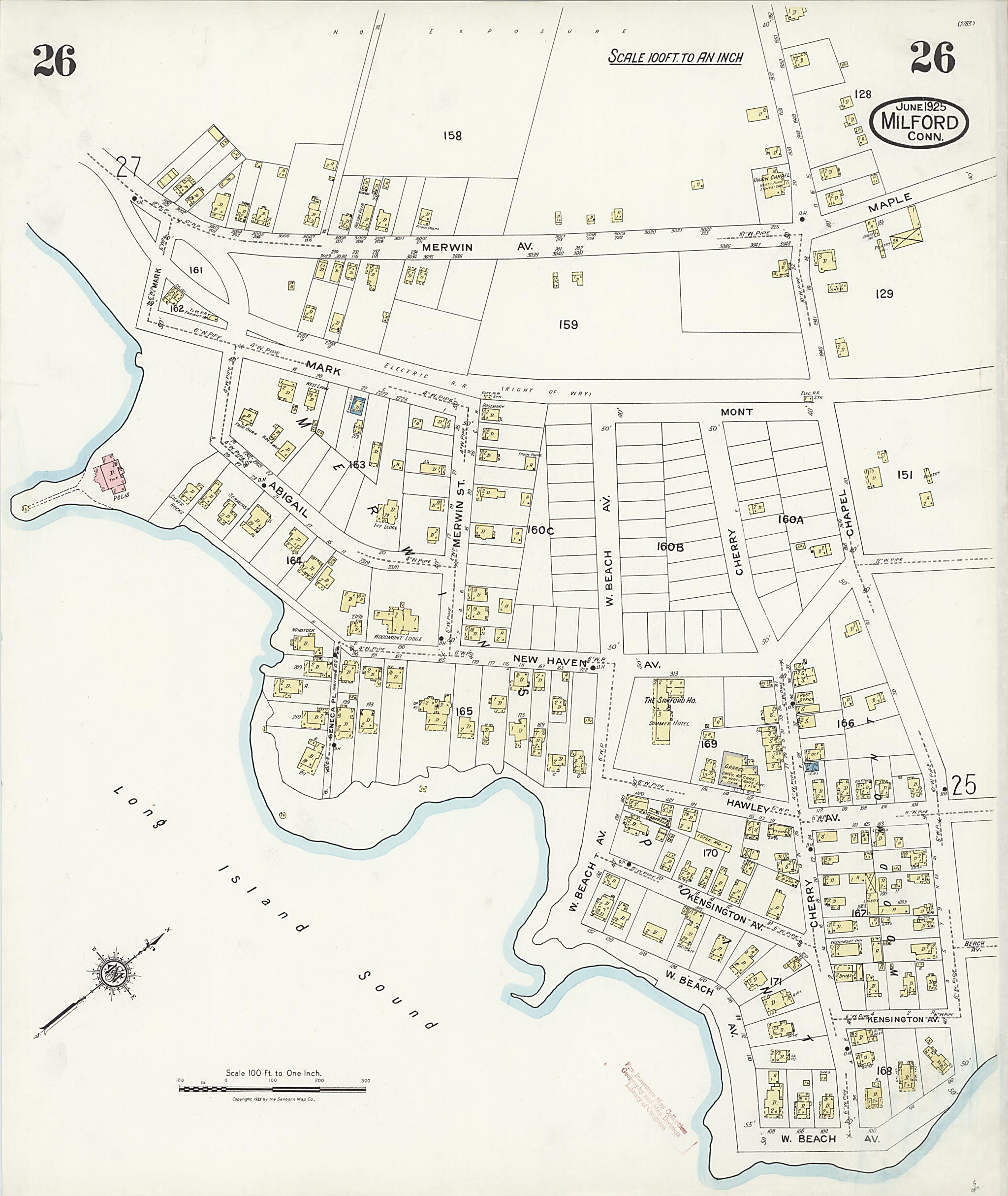This old map of Woodmont, New Haven County, Connecticut was created by Sanborn Map Company in 1925