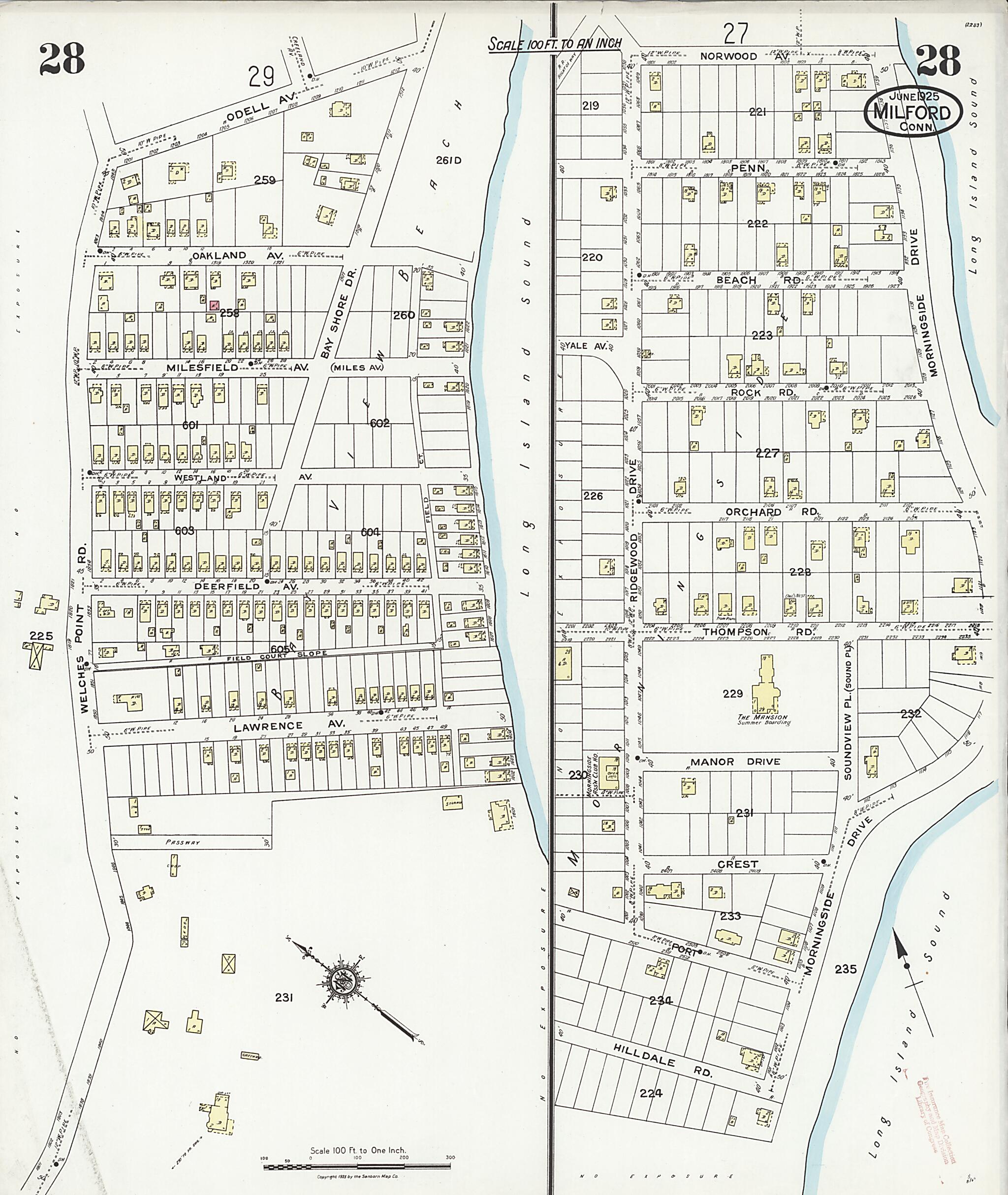 This old map of Woodmont, New Haven County, Connecticut was created by Sanborn Map Company in 1925
