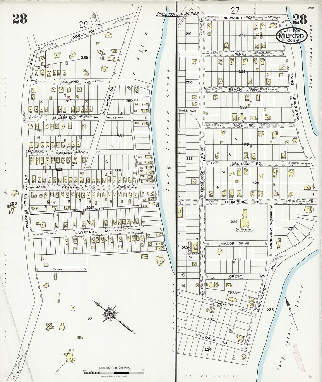 This old map of Woodmont, New Haven County, Connecticut was created by Sanborn Map Company in 1925