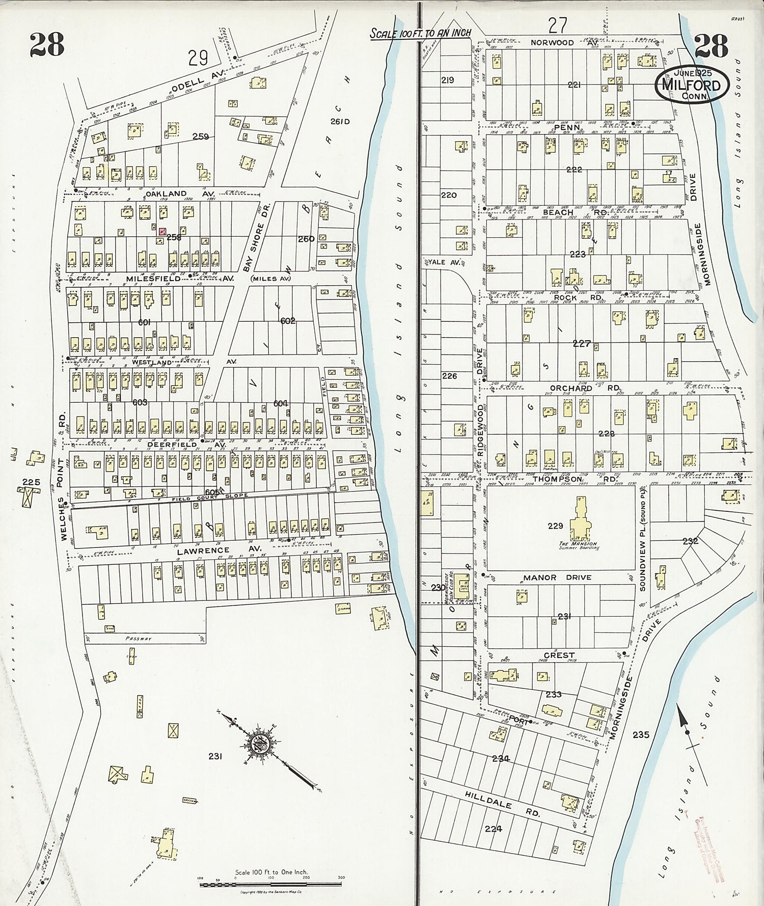 This old map of Woodmont, New Haven County, Connecticut was created by Sanborn Map Company in 1925
