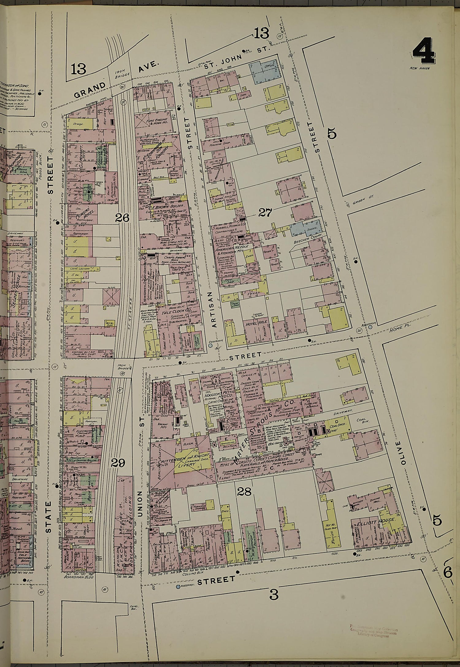 This old map of New Haven, New Haven County, Connecticut was created by Sanborn Map Company in 1886