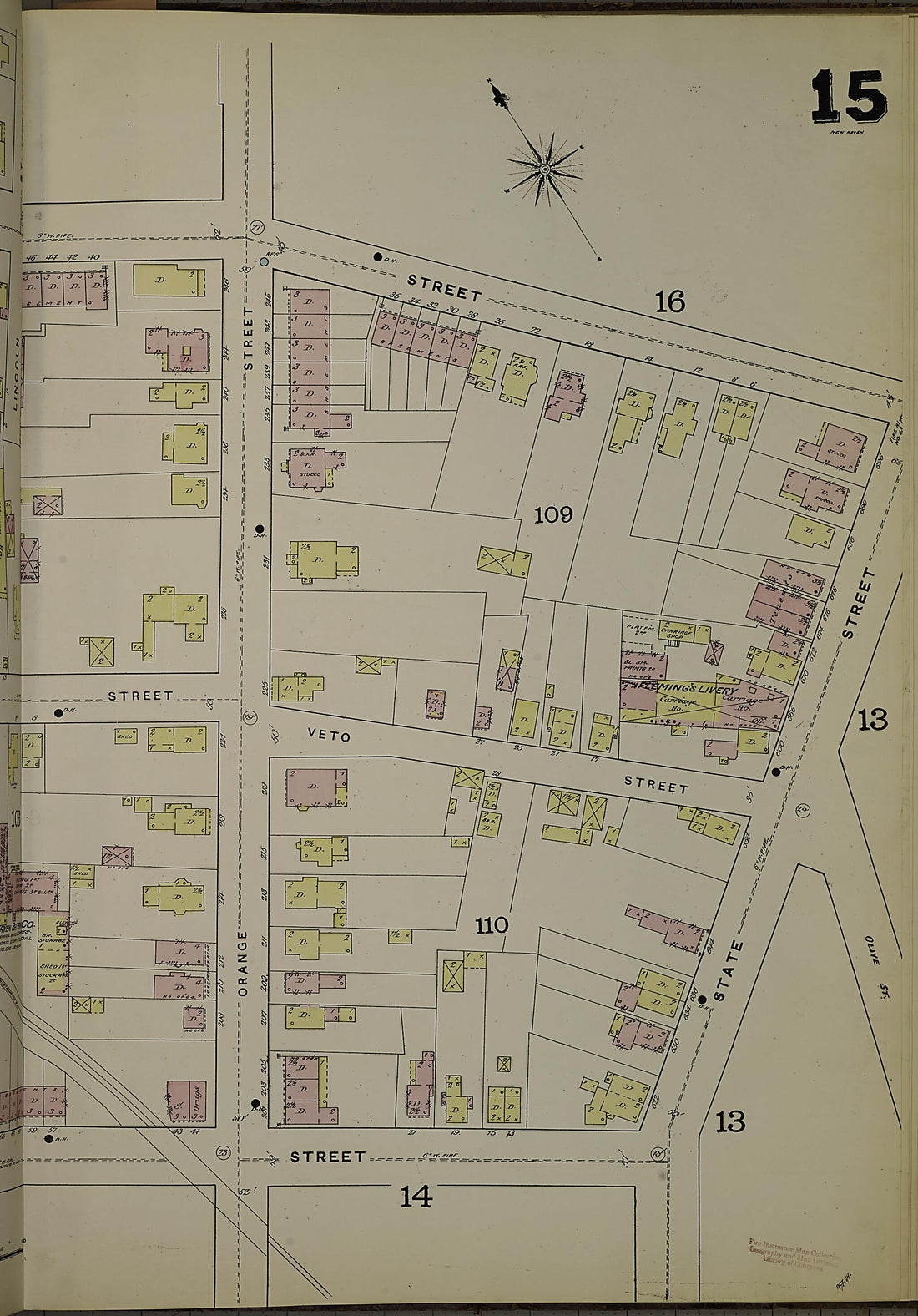 This old map of New Haven, New Haven County, Connecticut was created by Sanborn Map Company in 1886