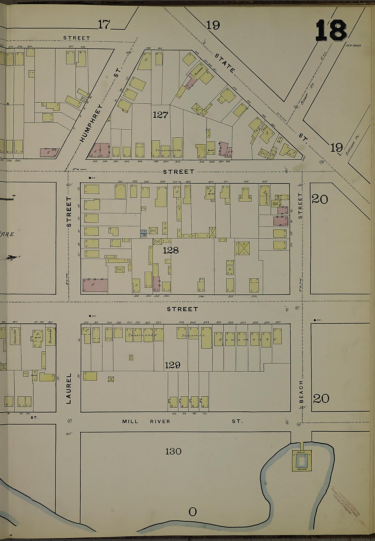 This old map of New Haven, New Haven County, Connecticut was created by Sanborn Map Company in 1886