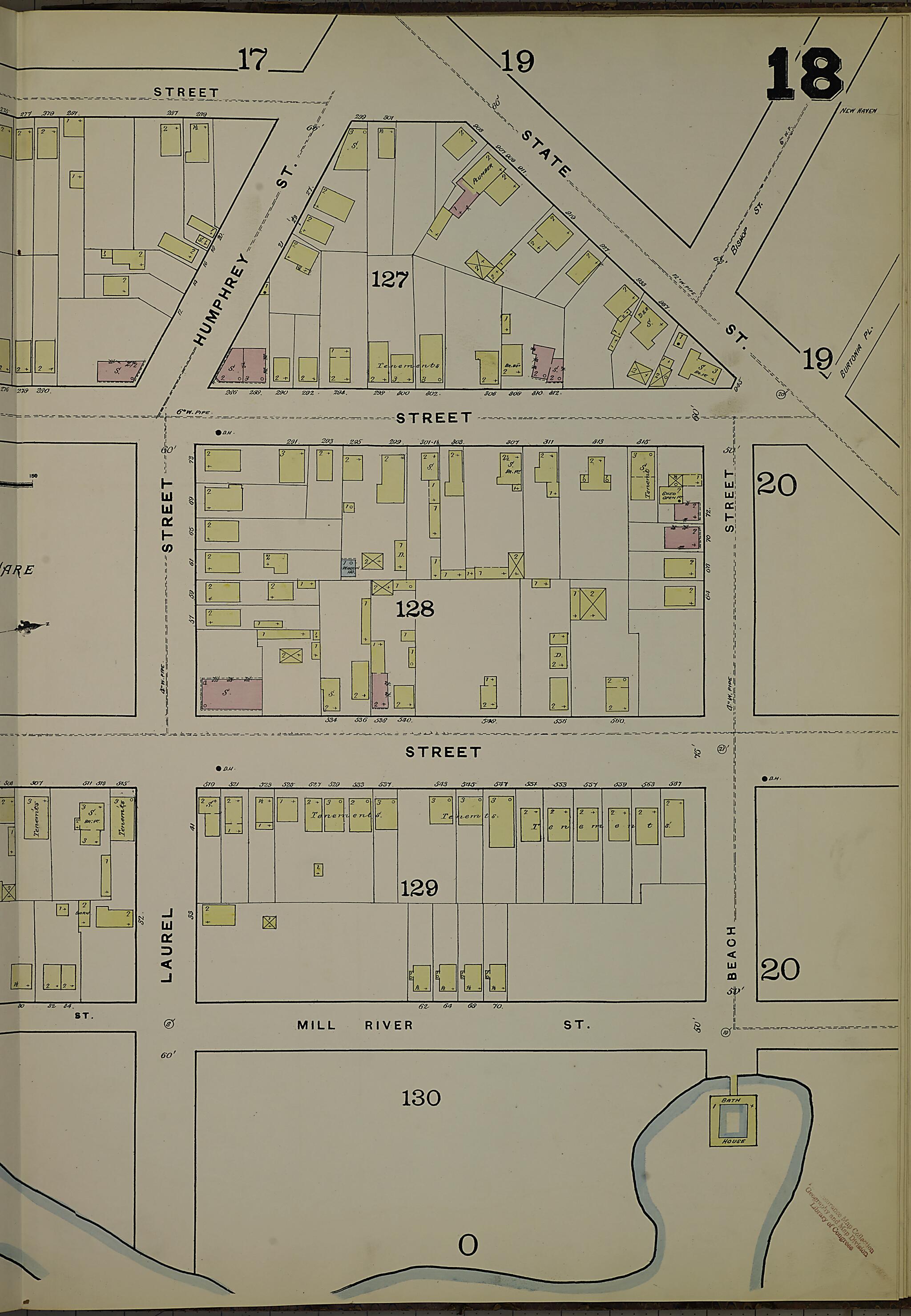 This old map of New Haven, New Haven County, Connecticut was created by Sanborn Map Company in 1886