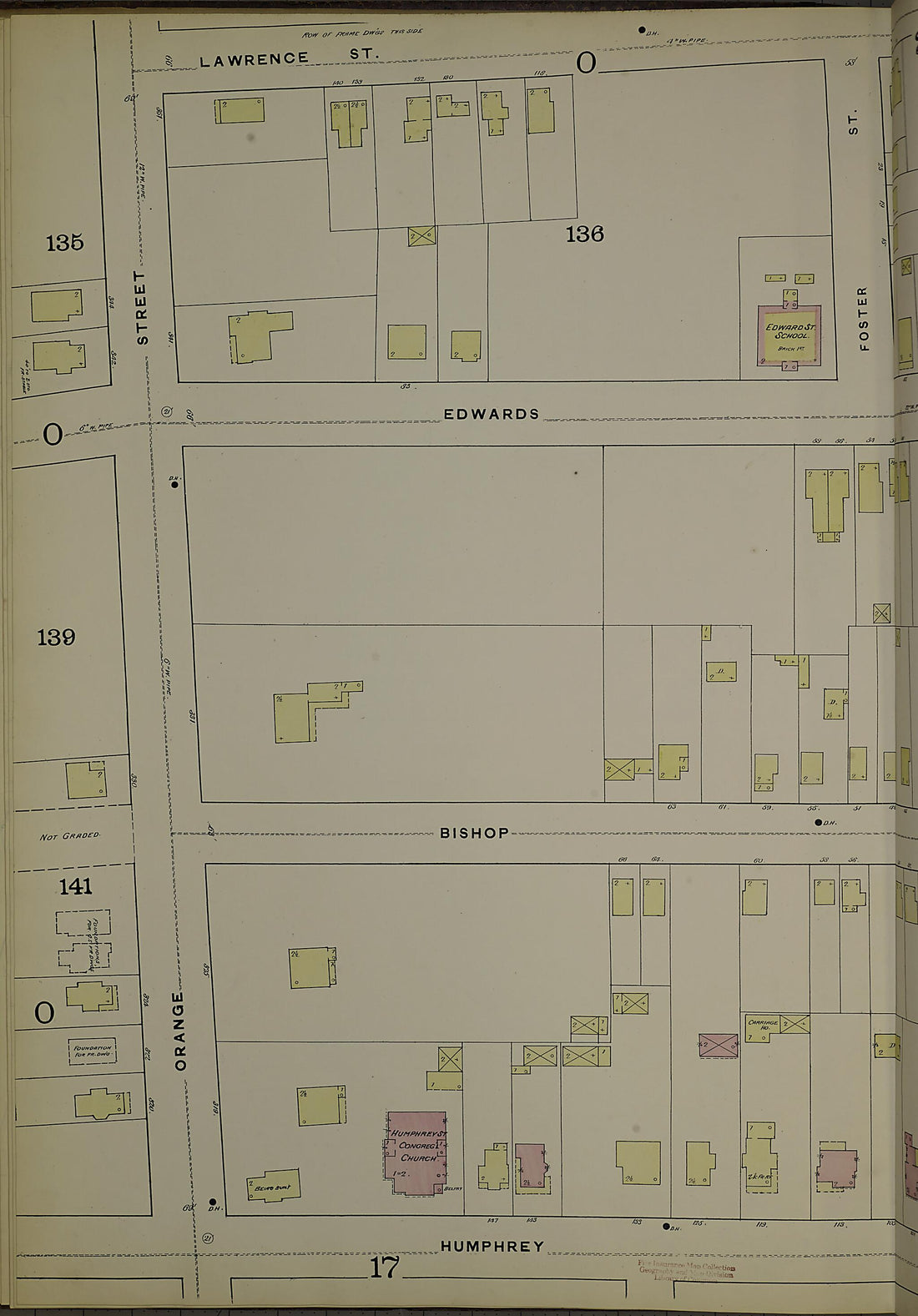 This old map of New Haven, New Haven County, Connecticut was created by Sanborn Map Company in 1886