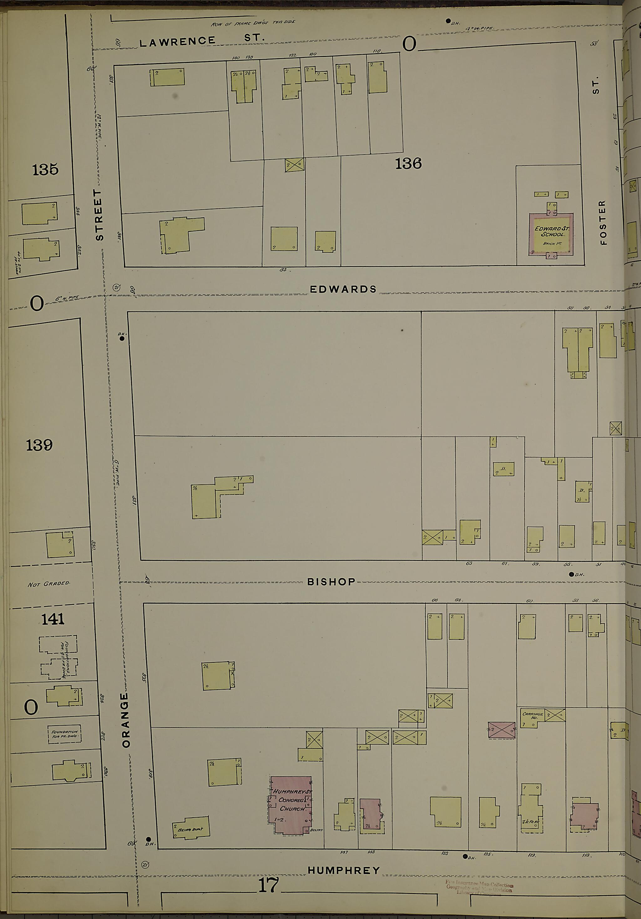 This old map of New Haven, New Haven County, Connecticut was created by Sanborn Map Company in 1886