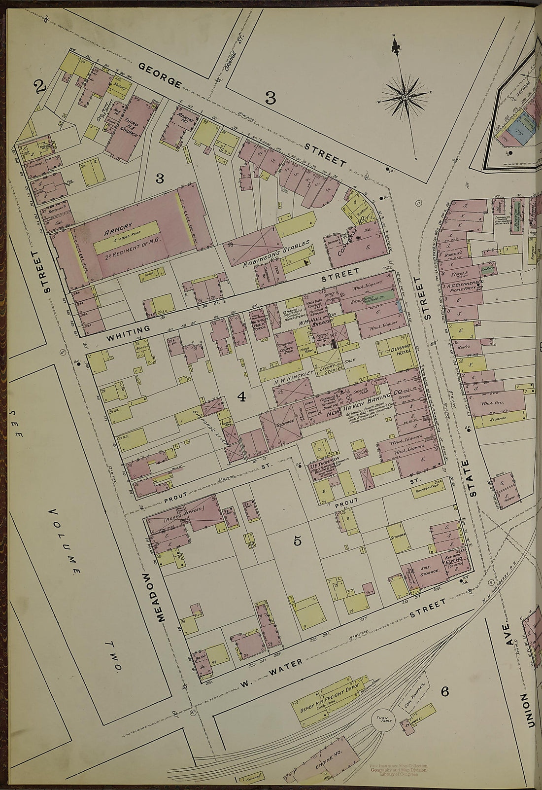 This old map of New Haven, New Haven County, Connecticut was created by Sanborn Map Company in 1886