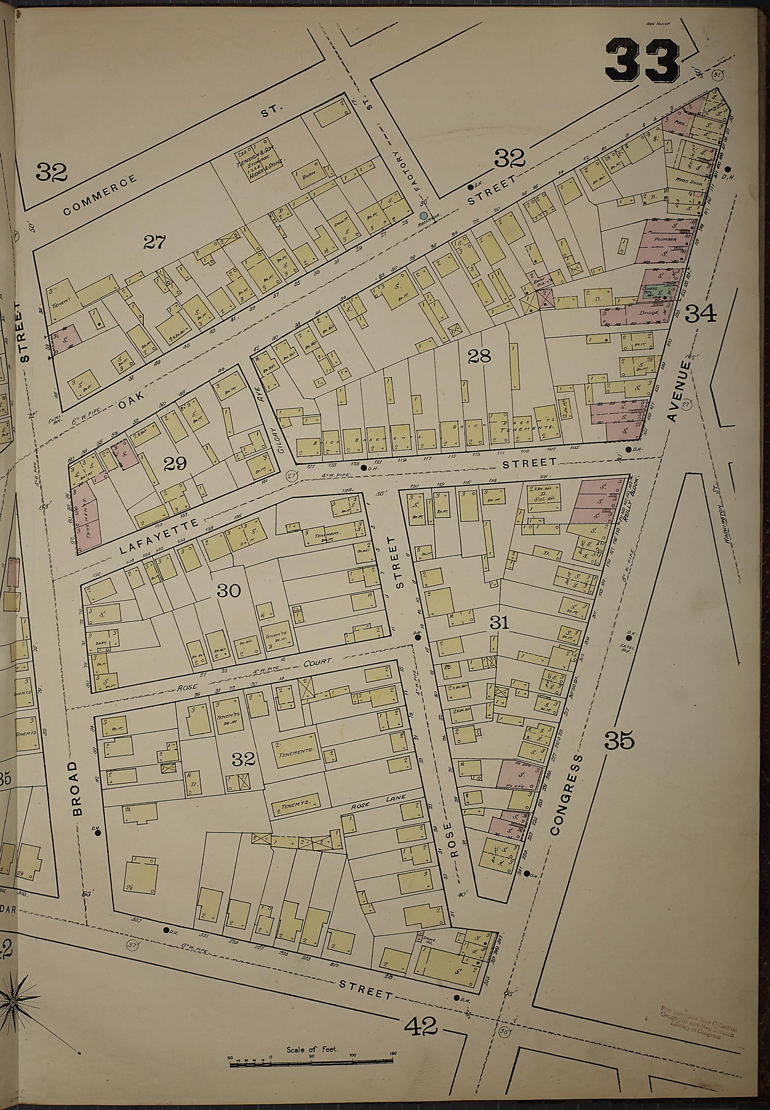 This old map of New Haven, New Haven County, Connecticut was created by Sanborn Map Company in 1886