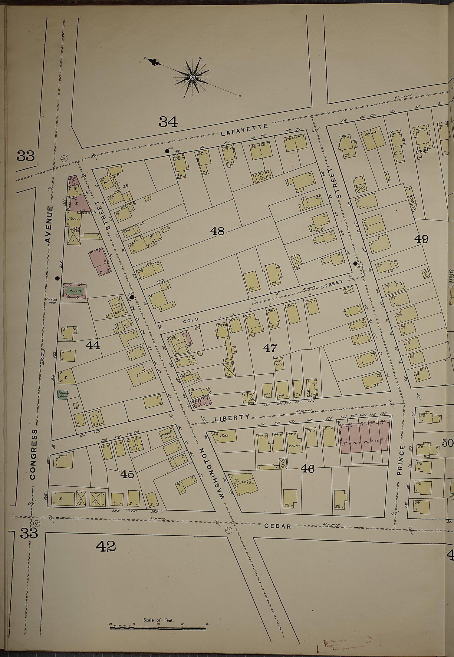 This old map of New Haven, New Haven County, Connecticut was created by Sanborn Map Company in 1886