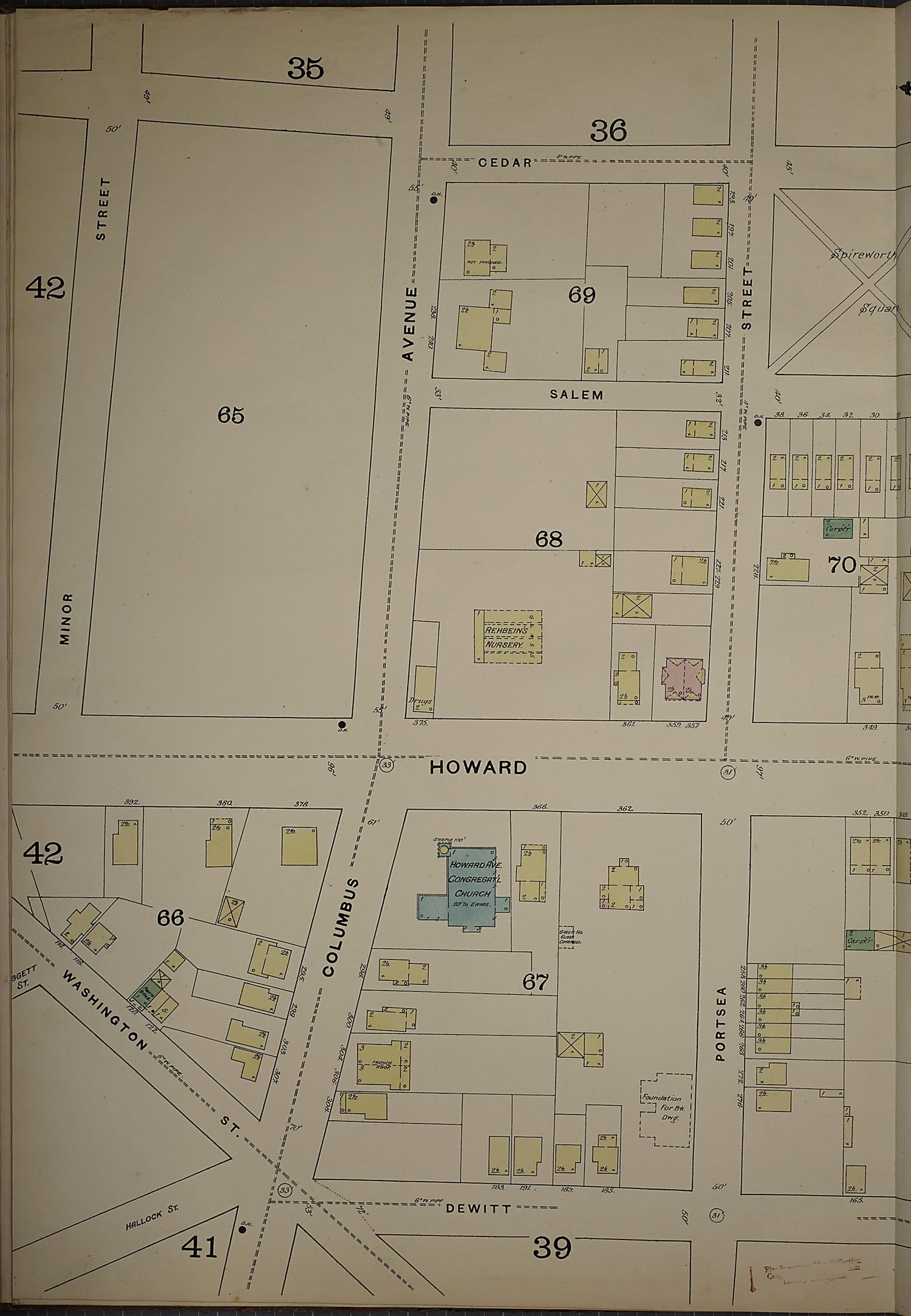 This old map of New Haven, New Haven County, Connecticut was created by Sanborn Map Company in 1886