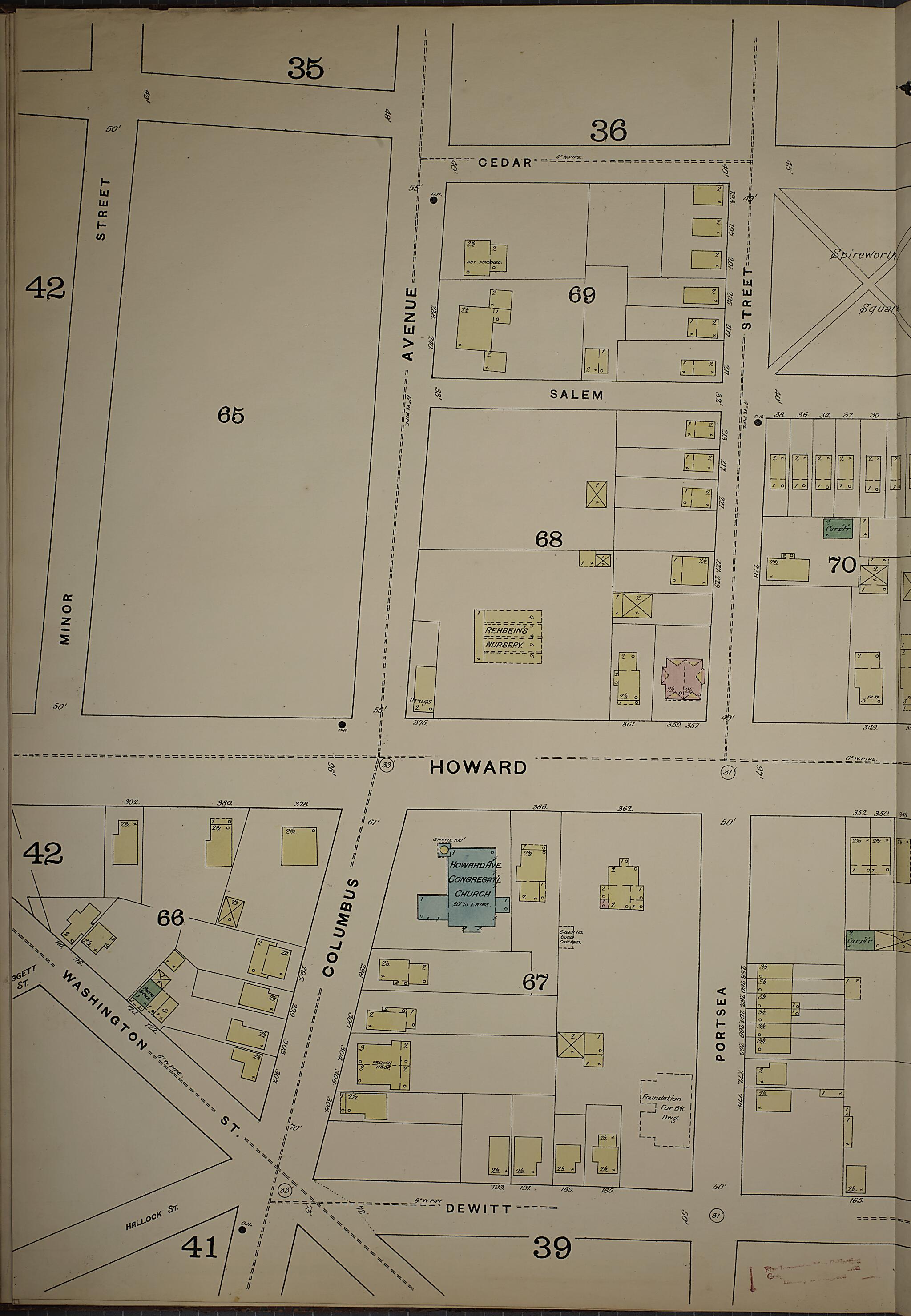 This old map of New Haven, New Haven County, Connecticut was created by Sanborn Map Company in 1886