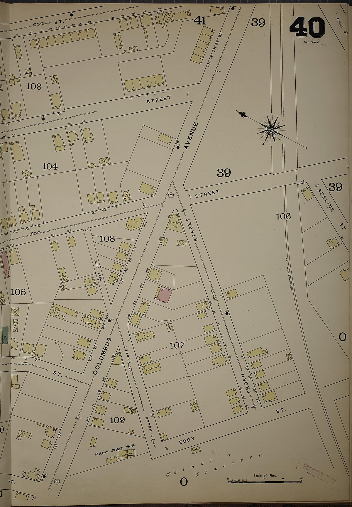 New Haven, New Haven County, Connecticut 1886 (Sheet 24) by Relic Map Company