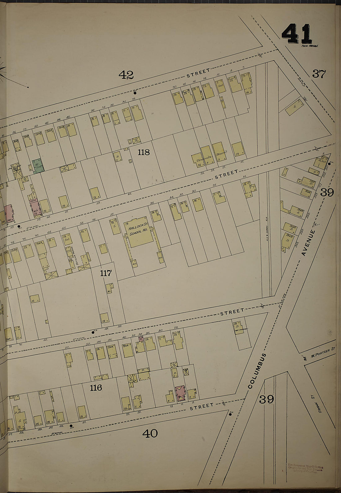 This old map of New Haven, New Haven County, Connecticut was created by Sanborn Map Company in 1886