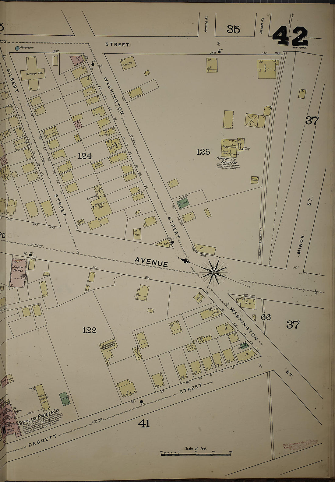 This old map of New Haven, New Haven County, Connecticut was created by Sanborn Map Company in 1886