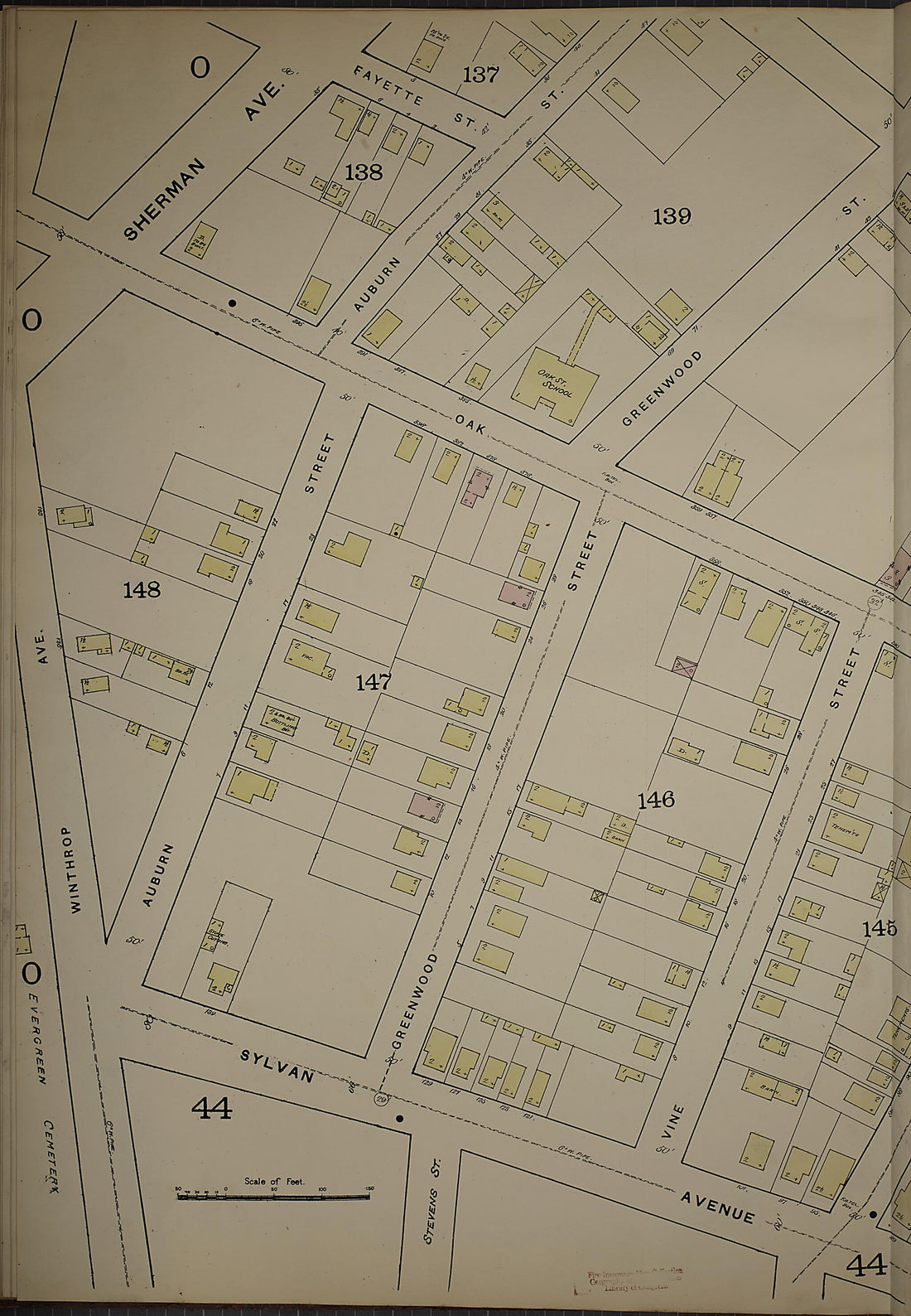 This old map of New Haven, New Haven County, Connecticut was created by Sanborn Map Company in 1886