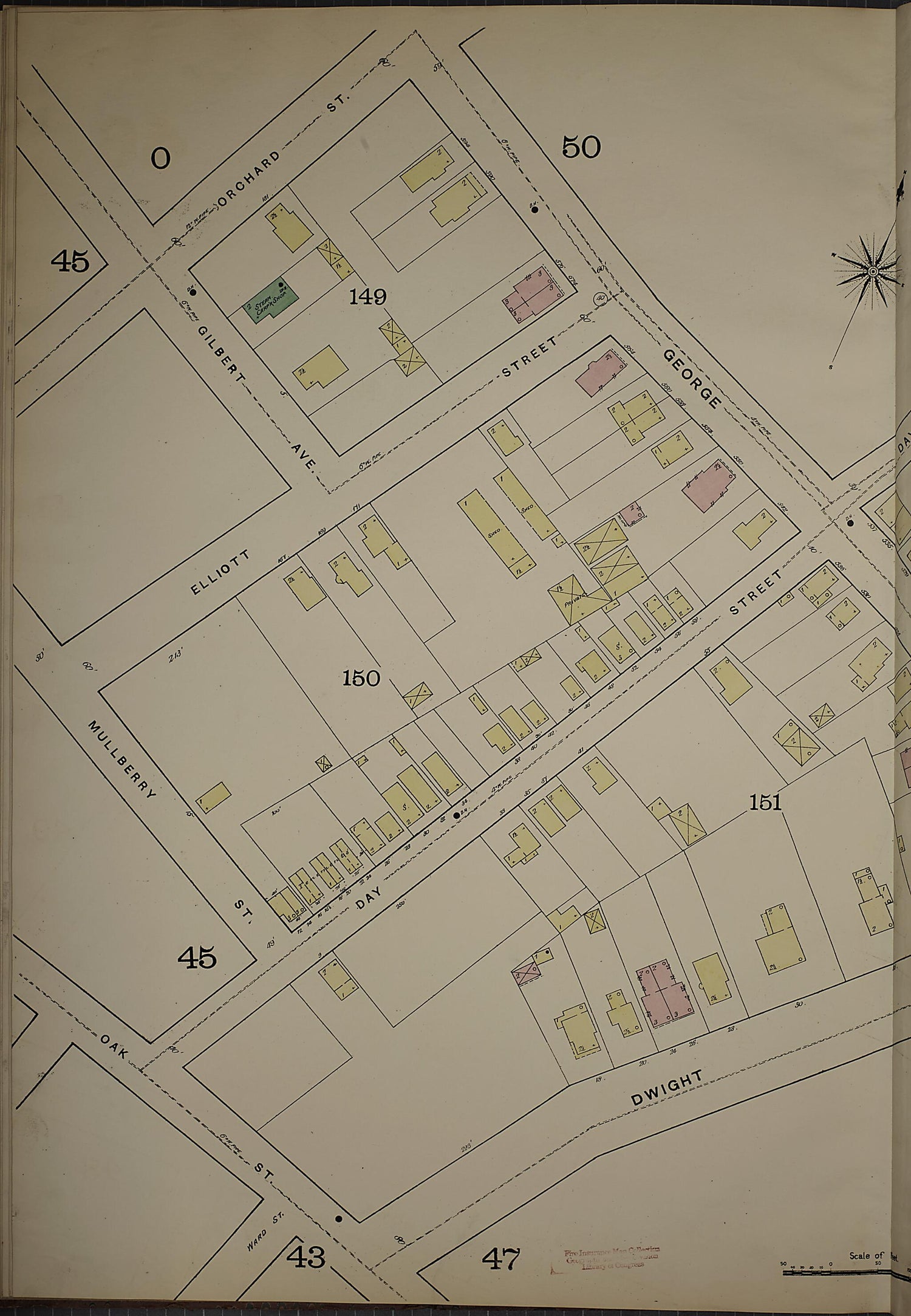 This old map of New Haven, New Haven County, Connecticut was created by Sanborn Map Company in 1886