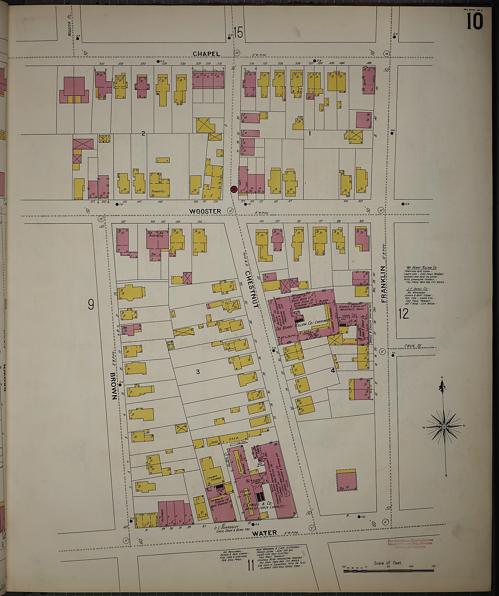 This old map of New Haven, New Haven County, Connecticut was created by Sanborn Map Company in 1901