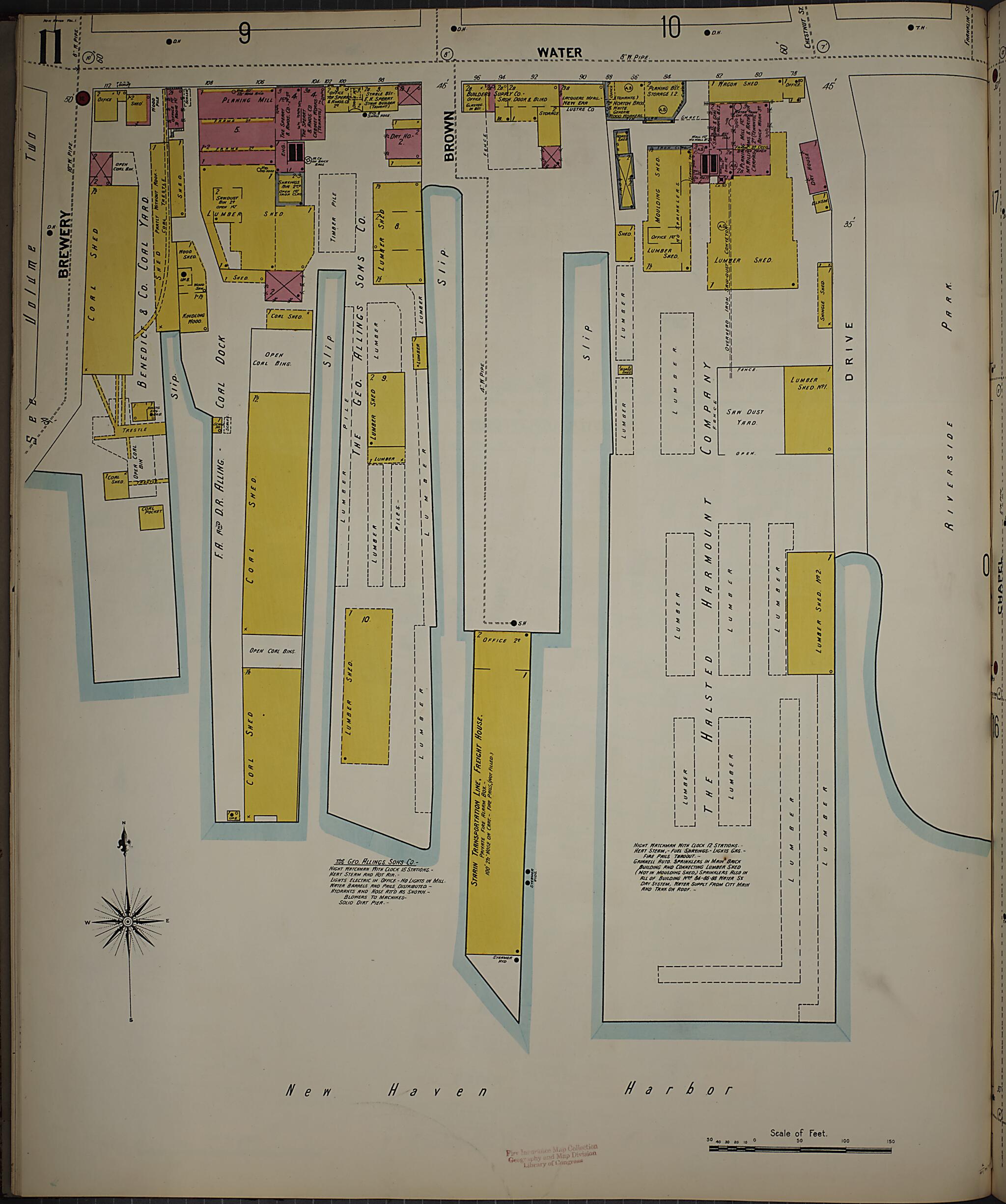 This old map of New Haven, New Haven County, Connecticut was created by Sanborn Map Company in 1901