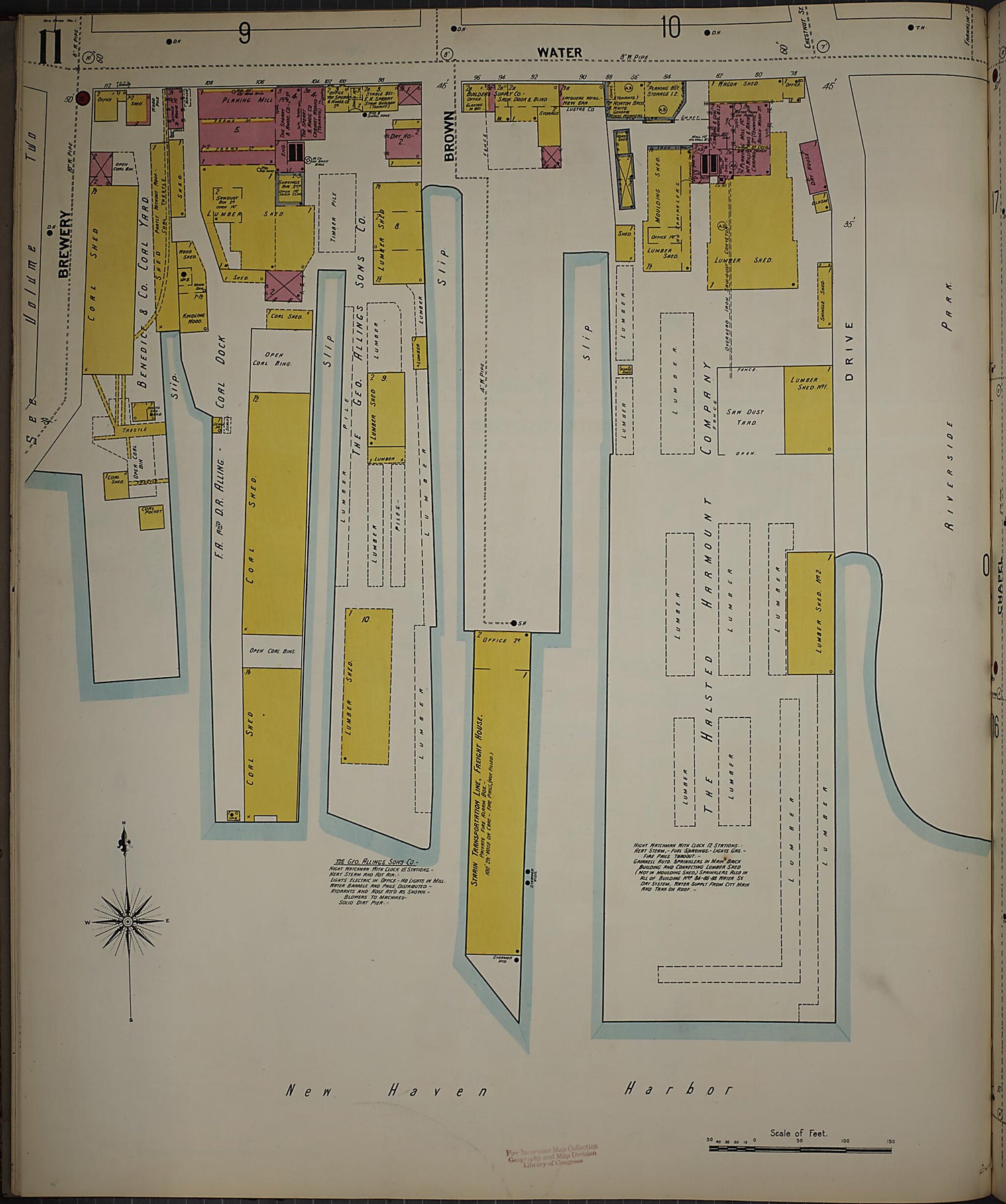 This old map of New Haven, New Haven County, Connecticut was created by Sanborn Map Company in 1901