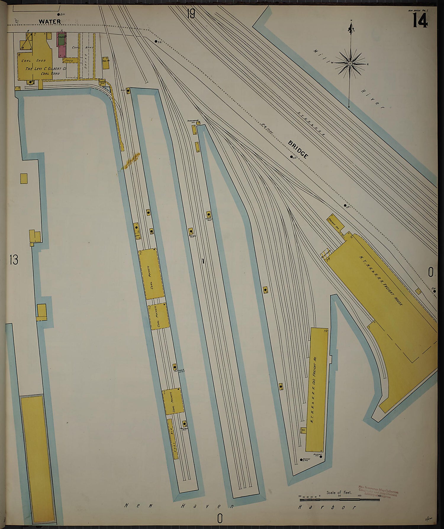 This old map of New Haven, New Haven County, Connecticut was created by Sanborn Map Company in 1901